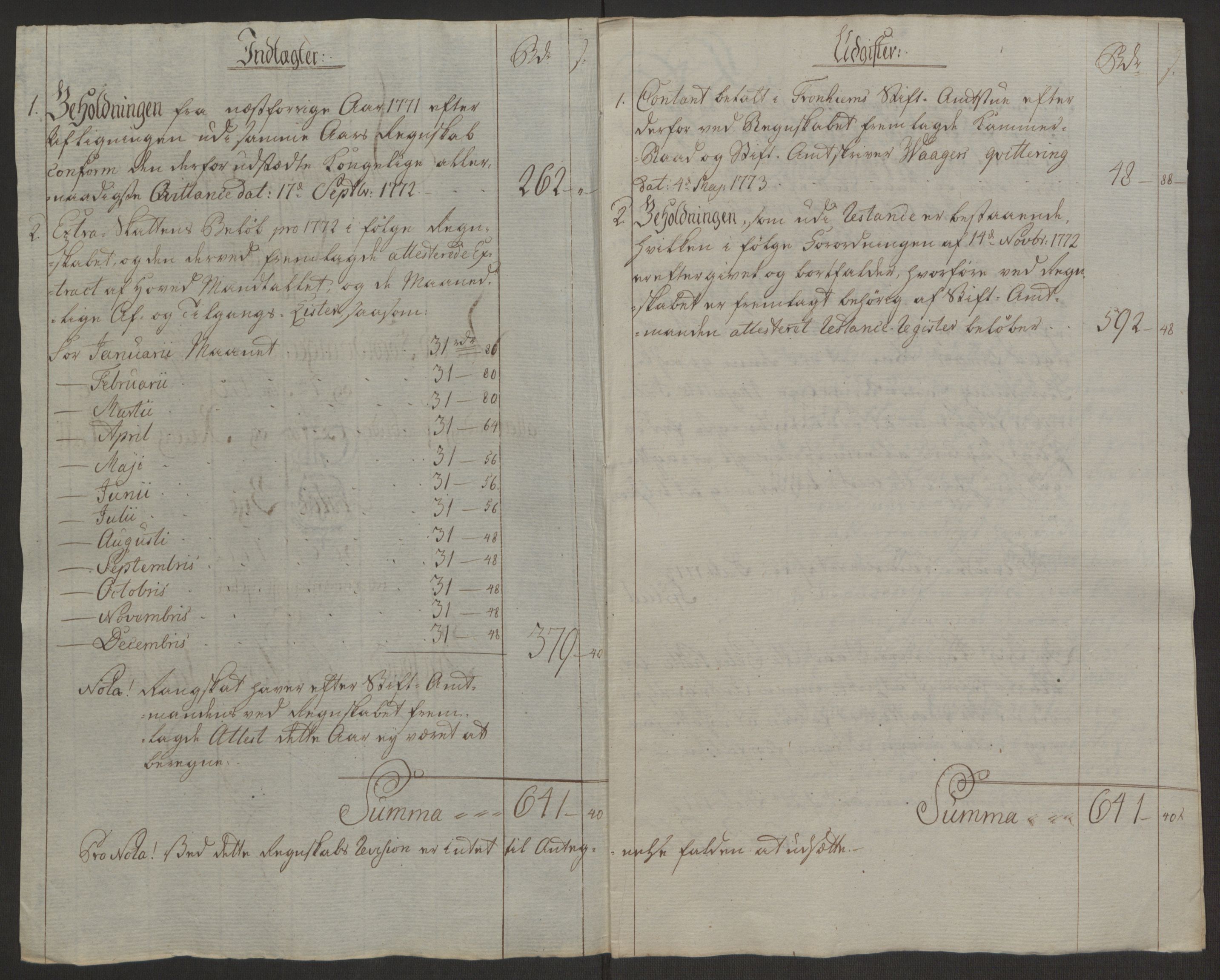 Rentekammeret inntil 1814, Reviderte regnskaper, Byregnskaper, RA/EA-4066/R/Rq/L0487/0004: [Q1] Kontribusjonsregnskap / Ekstraskatt, 1762-1772, s. 215