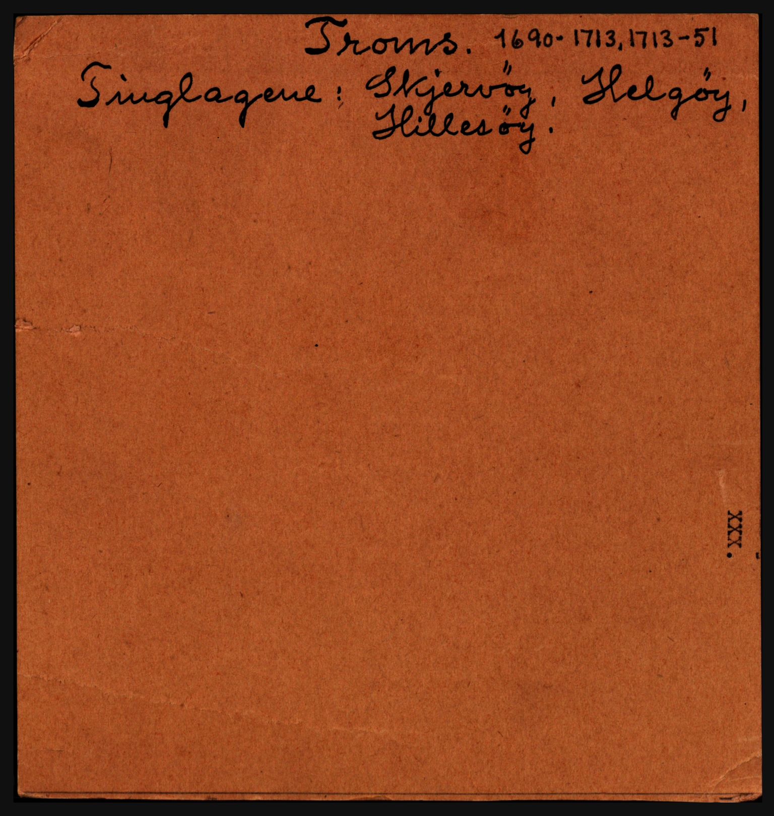 Sorenskriveren i Tromsø (-1755), AV/SATØ-S-0262, 1690-1751, s. 1