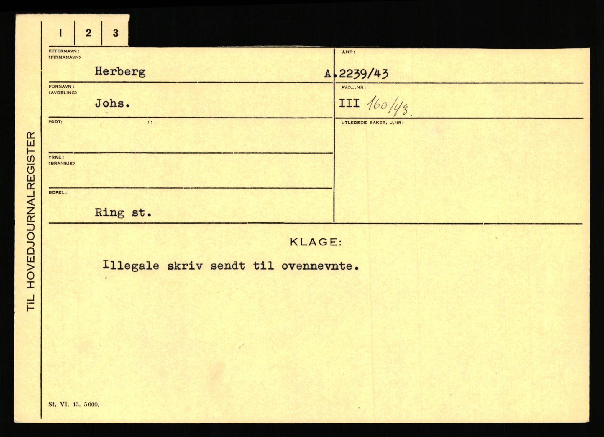 Statspolitiet - Hovedkontoret / Osloavdelingen, AV/RA-S-1329/C/Ca/L0006: Hanche - Hokstvedt, 1943-1945, s. 3840