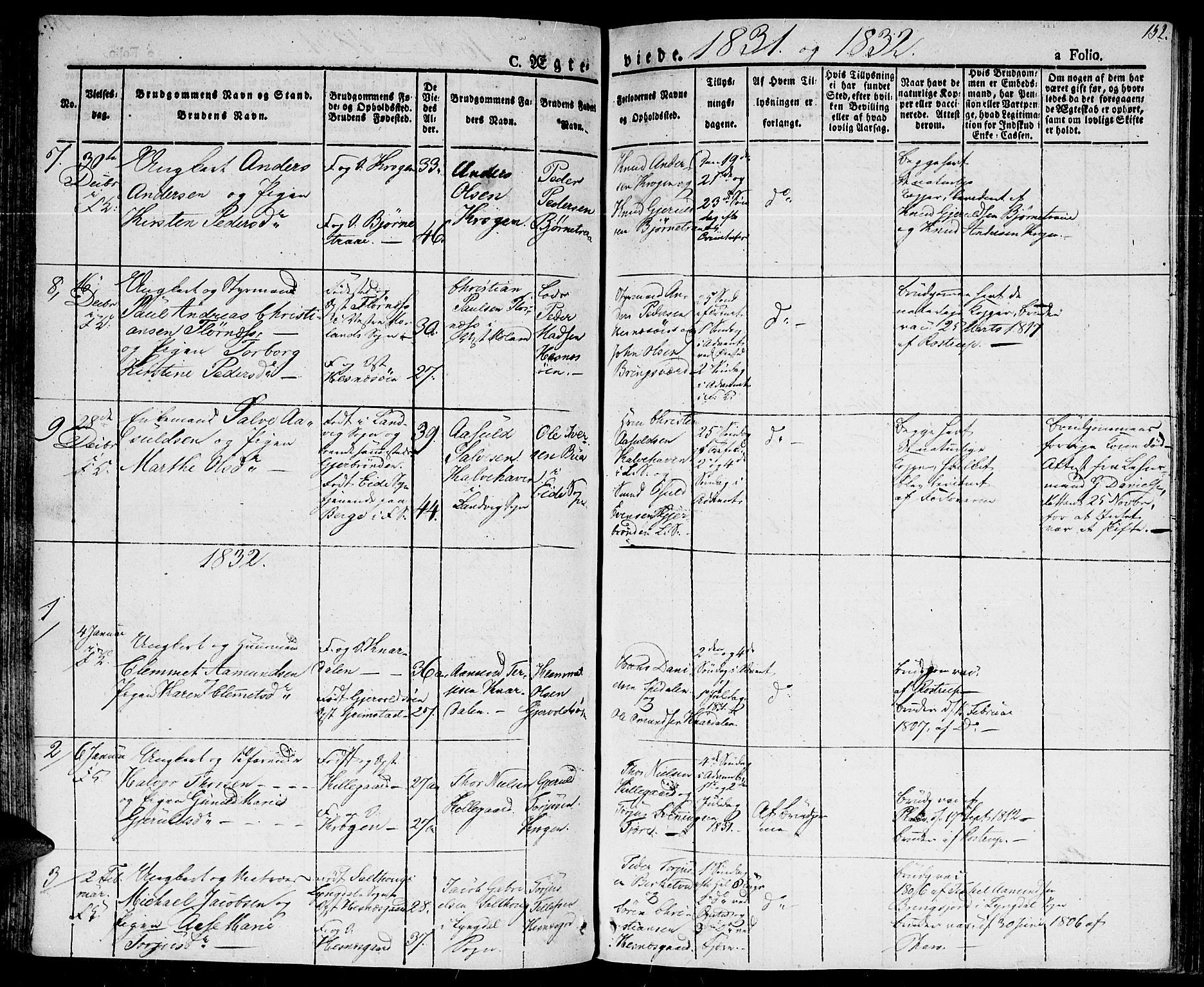 Fjære sokneprestkontor, AV/SAK-1111-0011/F/Fa/L0002: Ministerialbok nr. A 2, 1827-1839, s. 152