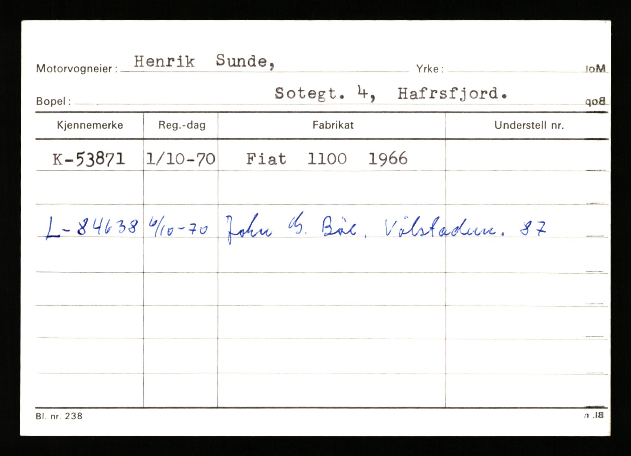 Stavanger trafikkstasjon, SAST/A-101942/0/G/L0007: Registreringsnummer: 49019 - 67460, 1930-1971, s. 1299