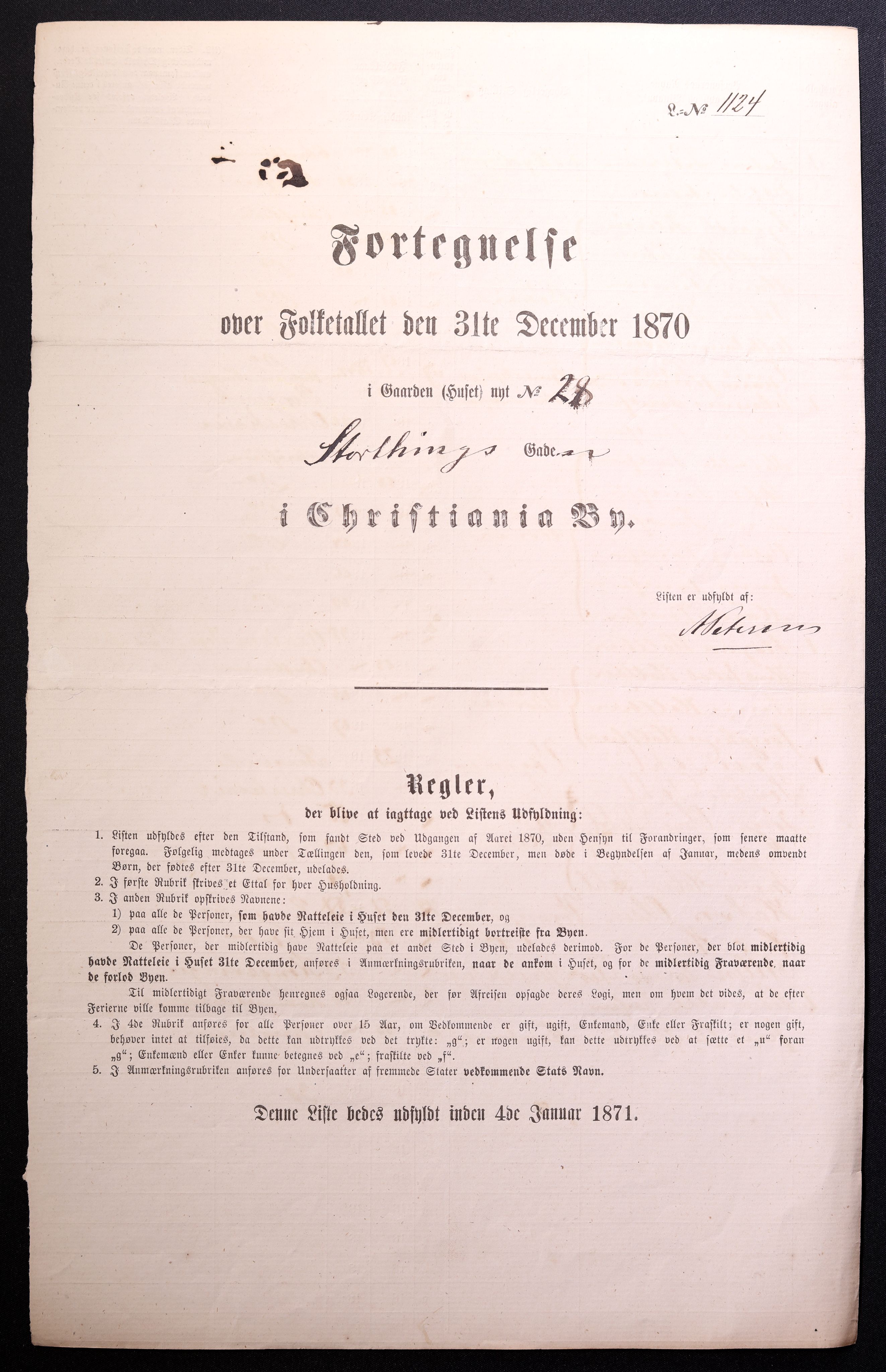 RA, Folketelling 1870 for 0301 Kristiania kjøpstad, 1870, s. 3956