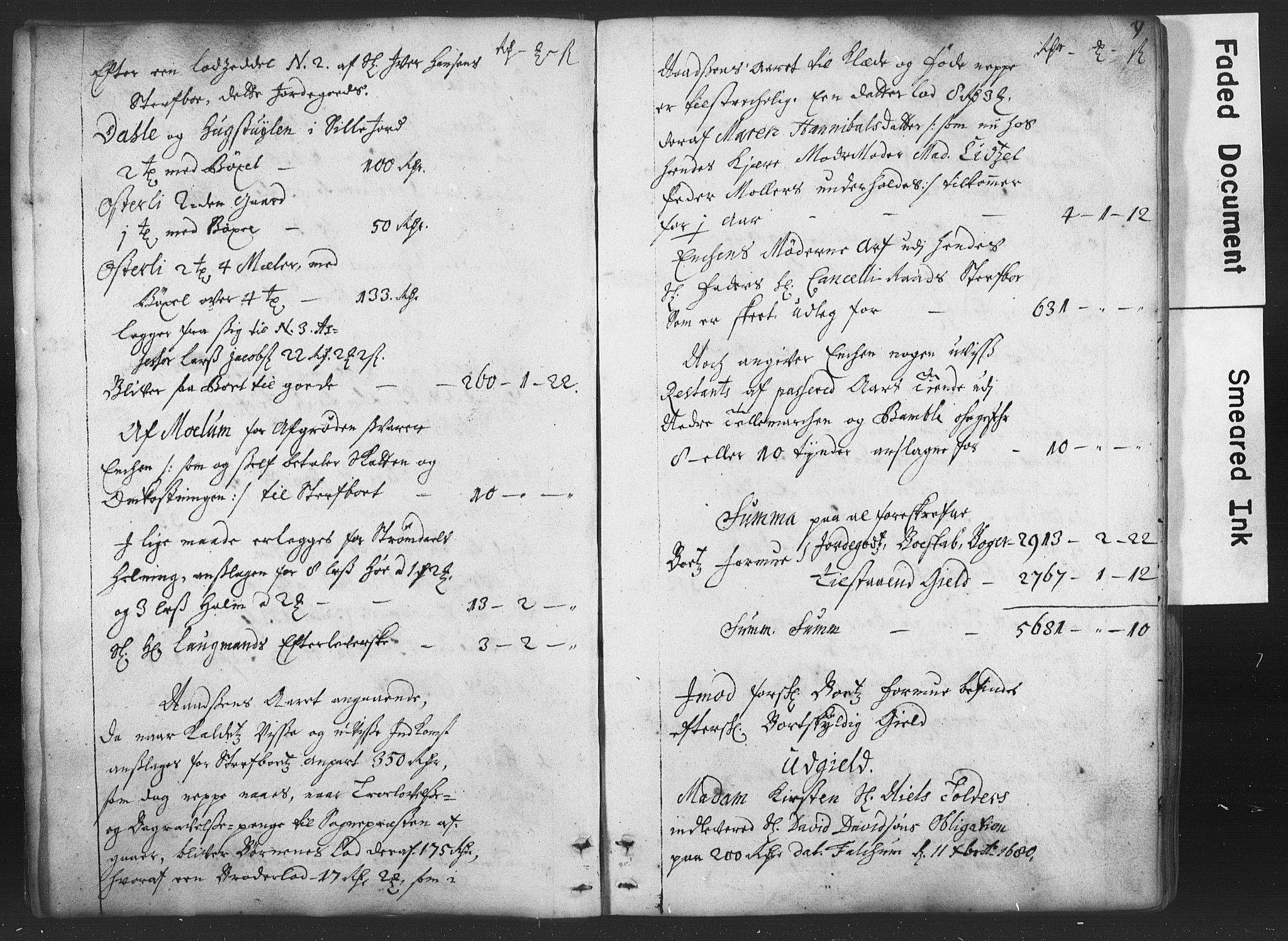Nedre Telemark og Bamble prosti, AV/SAKO-A-438/O/Ob/L0001: Skifteprotokoll, 1696-1717, s. 9