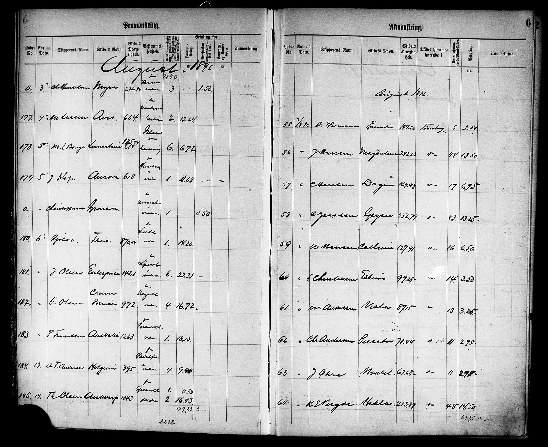 Tønsberg innrulleringskontor, AV/SAKO-A-786/H/Ha/L0005: Mønstringsjournal, 1896-1906, s. 8