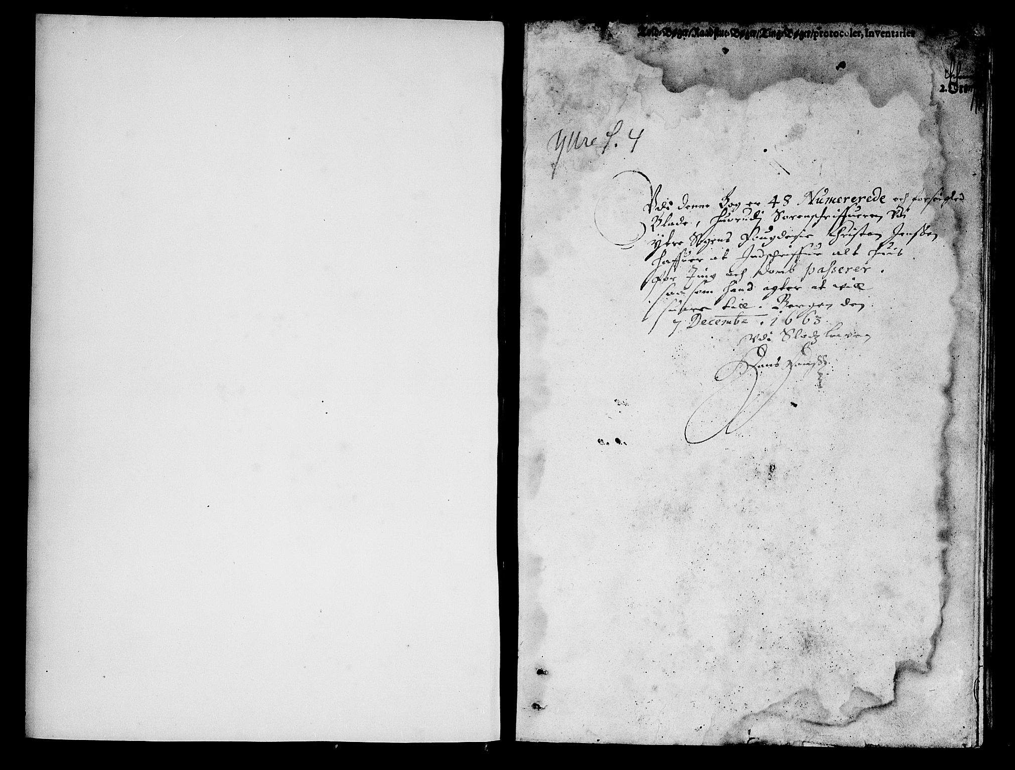 Ytre Sogn tingrett, AV/SAB-A-2601/1/F/Fa/L0004: Tingbok (justisprotokoll), 1664, s. 0b-1a