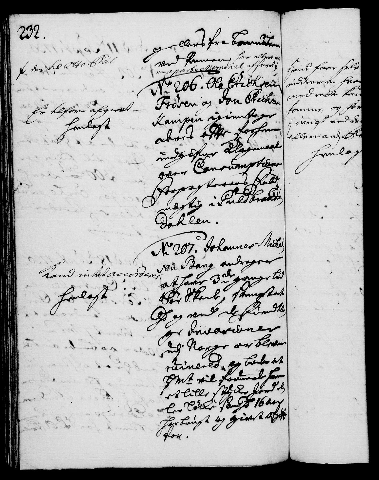Rentekammeret, Kammerkanselliet, AV/RA-EA-3111/G/Gh/Gha/L0012: Norsk ekstraktmemorialprotokoll (merket RK 53.57), 1730, s. 232