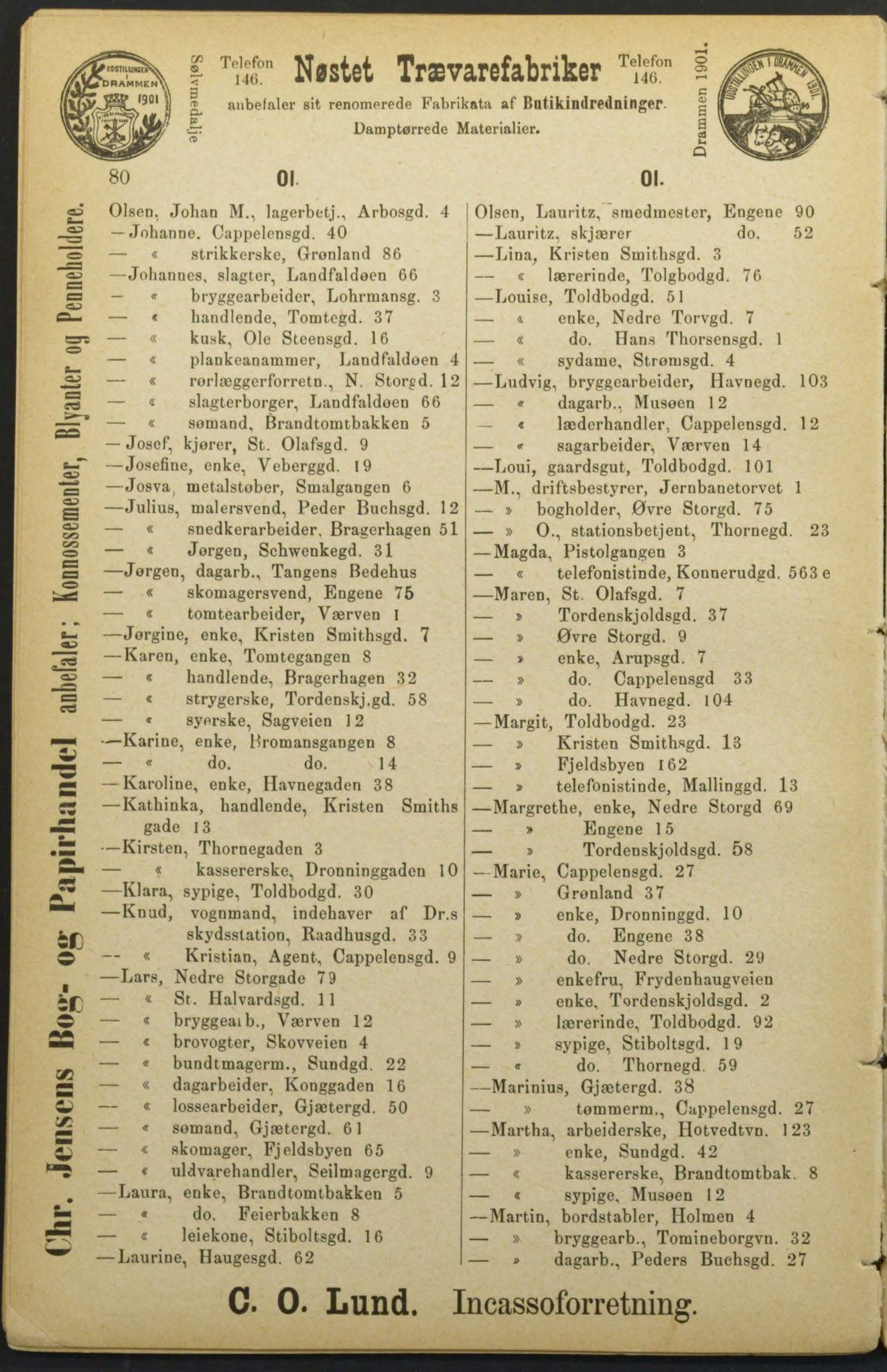 Drammen adressebok, DRMK/-, 1904-1905, s. 80