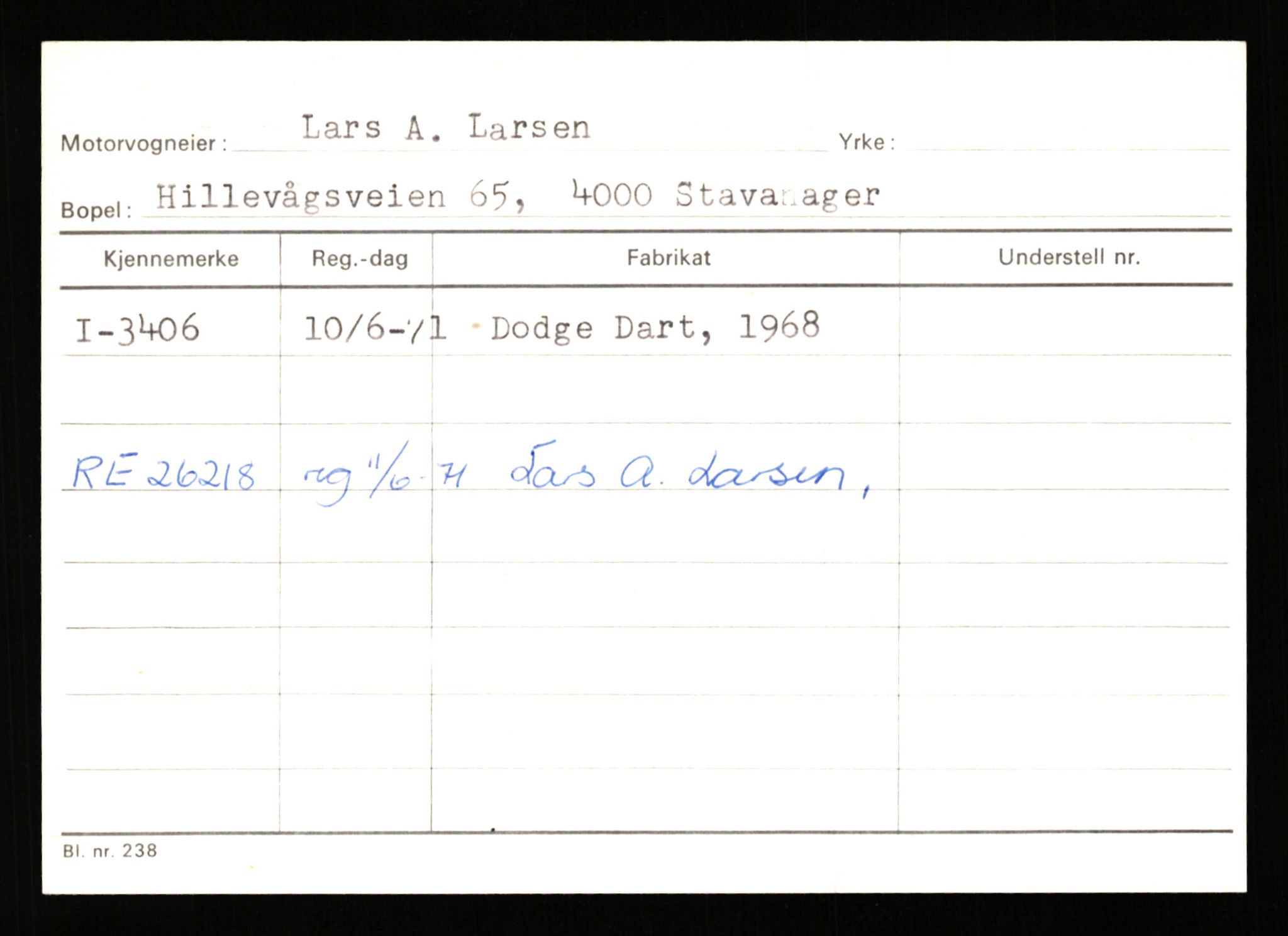 Stavanger trafikkstasjon, SAST/A-101942/0/G/L0001: Registreringsnummer: 0 - 5782, 1930-1971, s. 2143