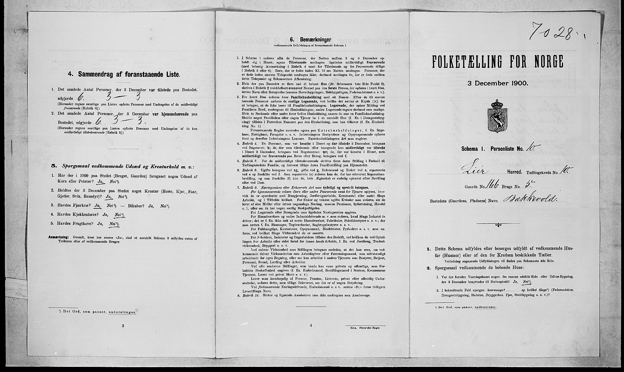 RA, Folketelling 1900 for 0626 Lier herred, 1900, s. 1758