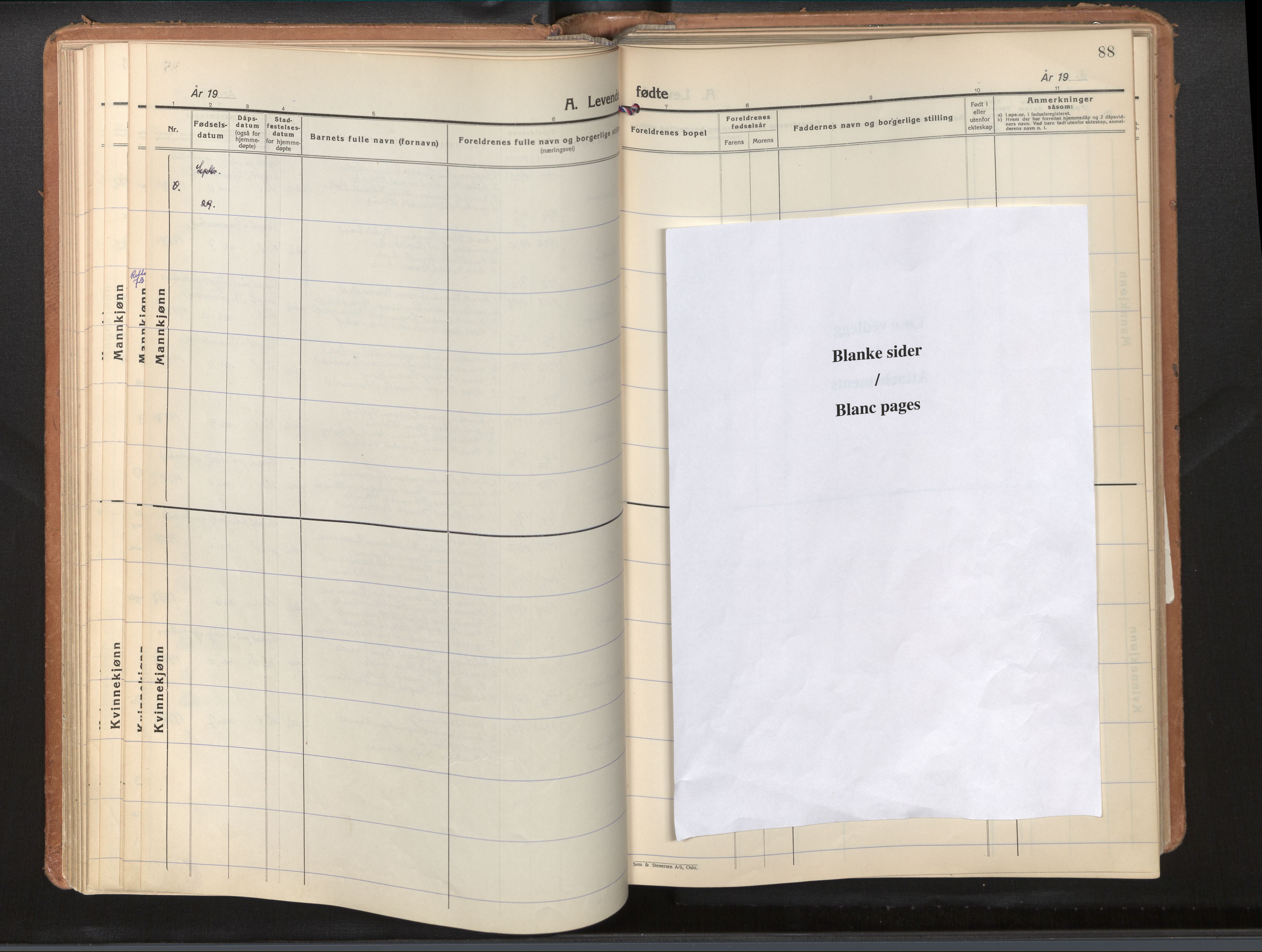 Gloppen sokneprestembete, AV/SAB-A-80101/H/Haa/Haab/L0003: Ministerialbok nr. B 3, 1928-1953, s. 87b-88a