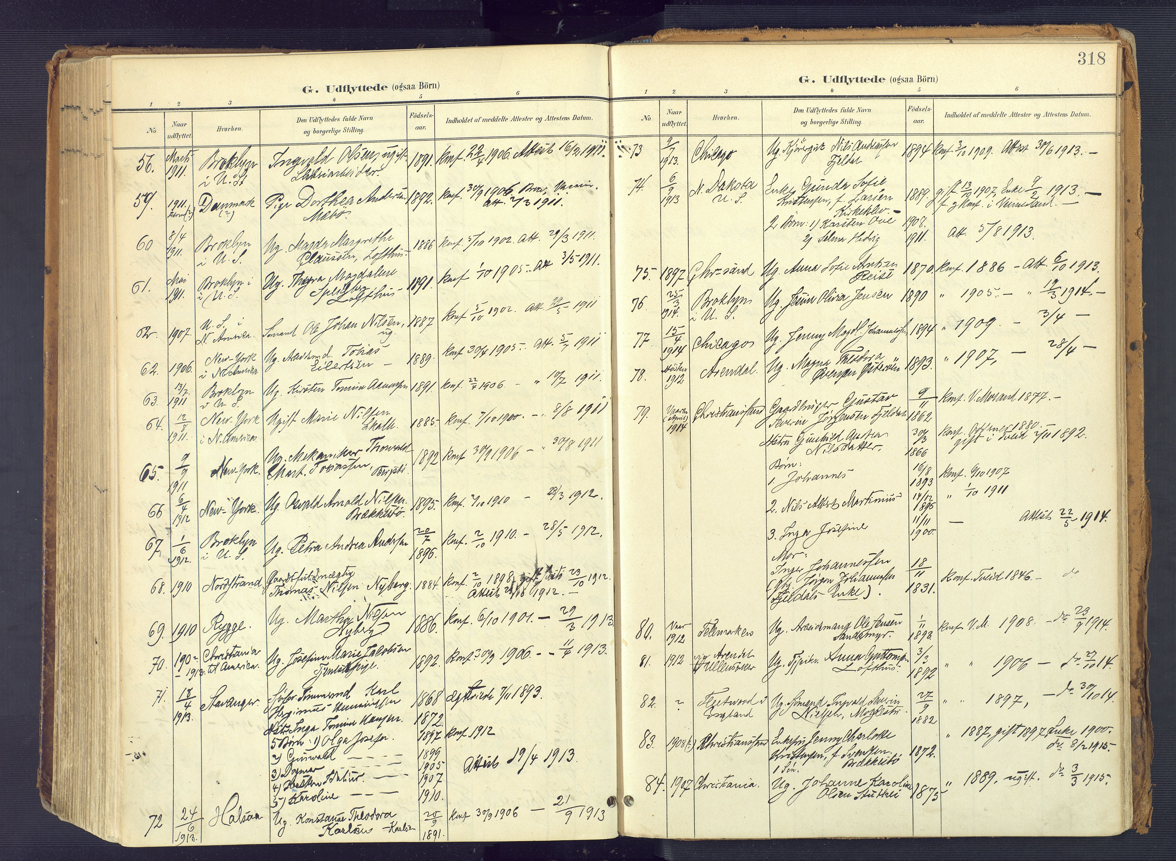 Vestre Moland sokneprestkontor, AV/SAK-1111-0046/F/Fa/Fab/L0010: Ministerialbok nr. A 10, 1900-1926, s. 318