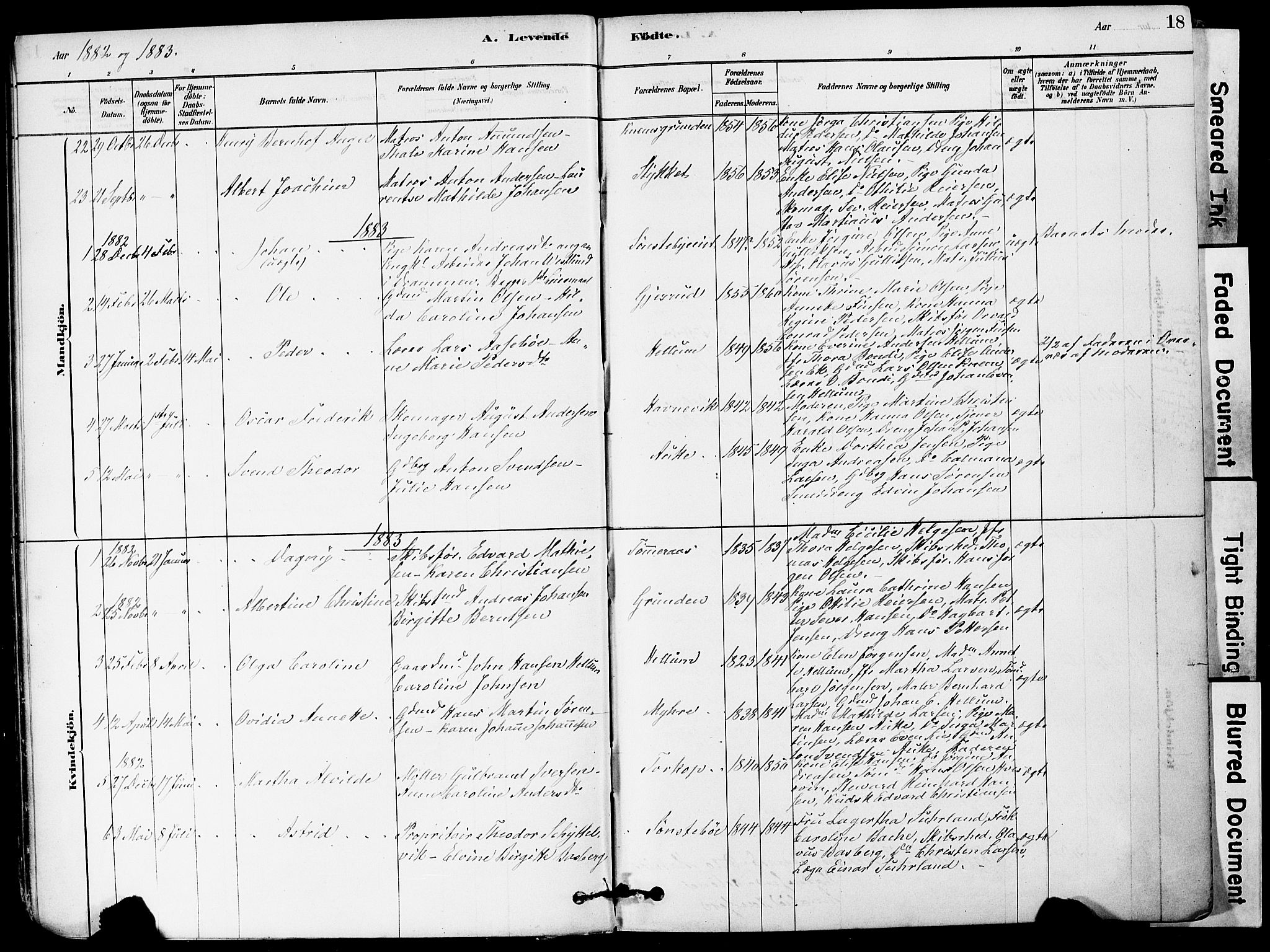 Strømm kirkebøker, AV/SAKO-A-322/F/Fa/L0004: Ministerialbok nr. I 4, 1878-1899, s. 18