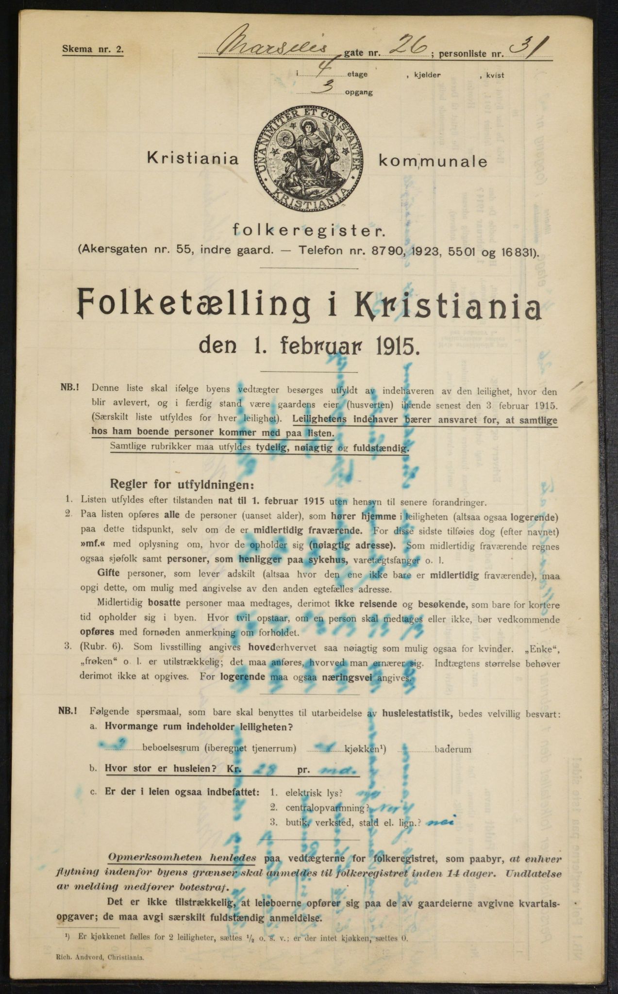 OBA, Kommunal folketelling 1.2.1915 for Kristiania, 1915, s. 63868