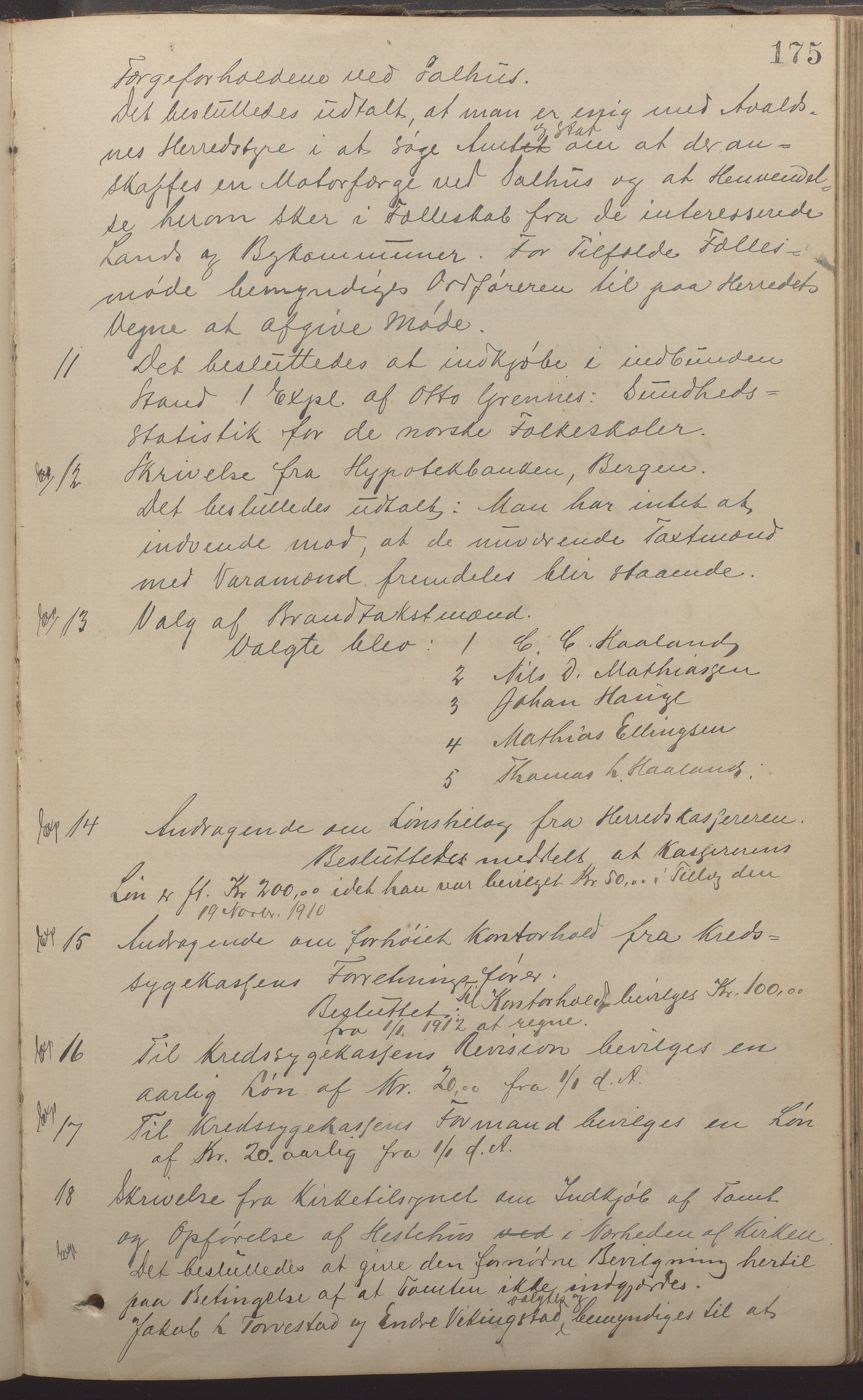 Torvastad kommune - Formannskapet, IKAR/K-101331/A/L0004: Forhandlingsprotokoll, 1891-1918, s. 175a