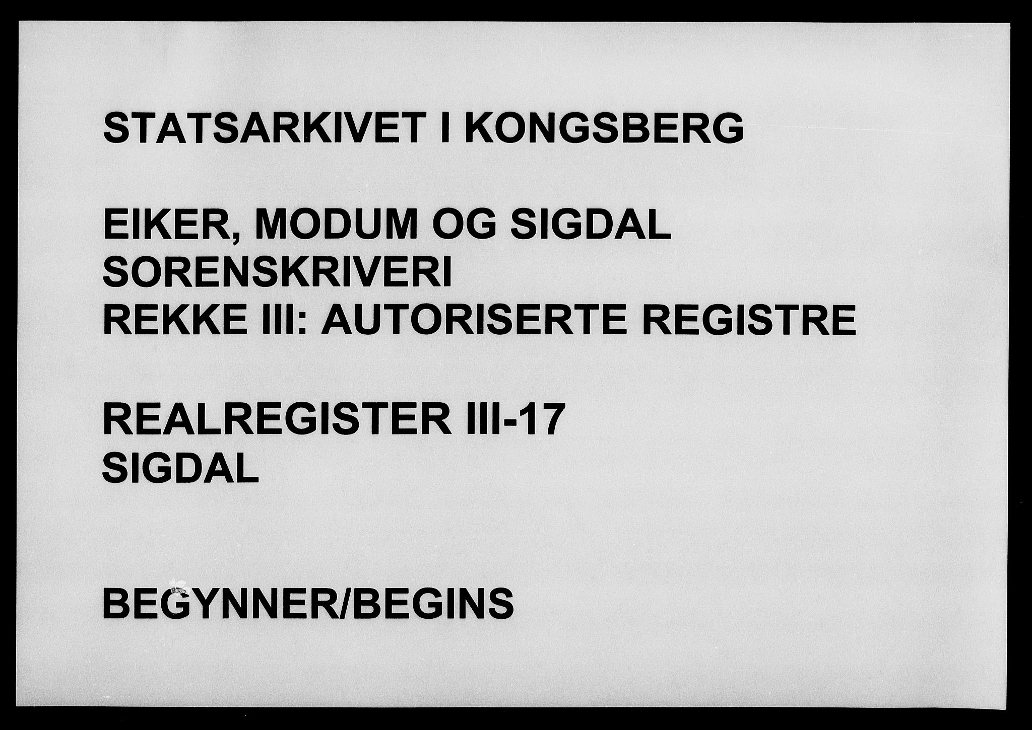 Eiker, Modum og Sigdal sorenskriveri, SAKO/A-123/G/Gb/Gbc/L0017: Panteregister nr. III 17