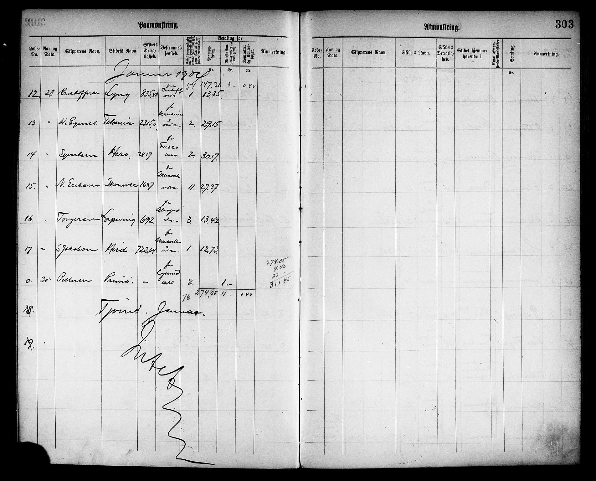 Tønsberg innrulleringskontor, AV/SAKO-A-786/H/Ha/L0005: Mønstringsjournal, 1896-1906, s. 307