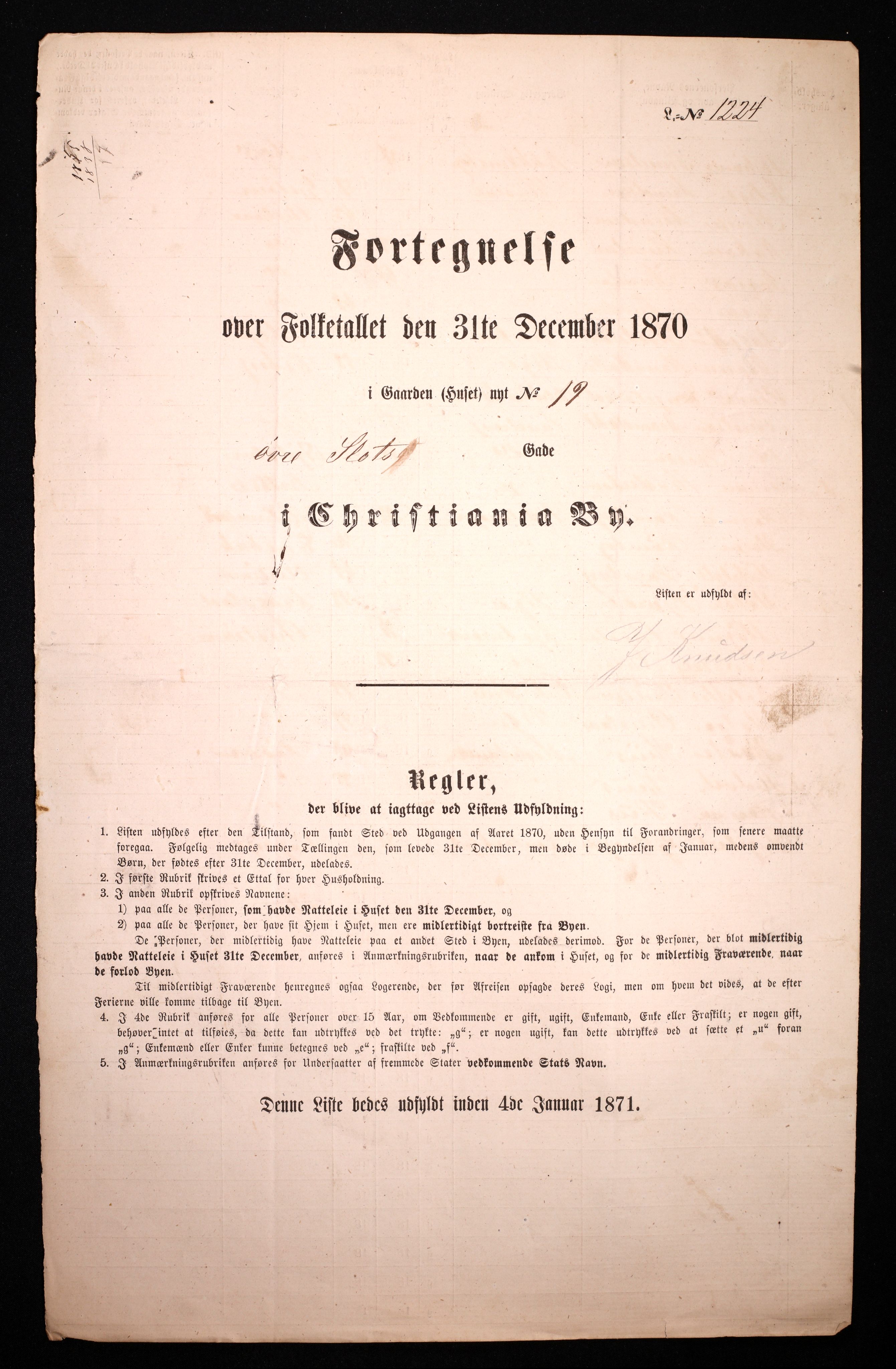 RA, Folketelling 1870 for 0301 Kristiania kjøpstad, 1870, s. 4729