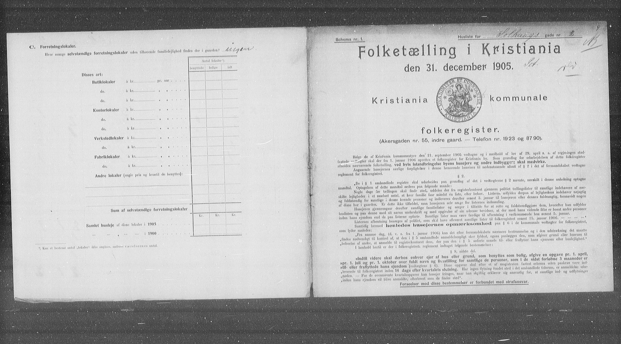 OBA, Kommunal folketelling 31.12.1905 for Kristiania kjøpstad, 1905, s. 51563