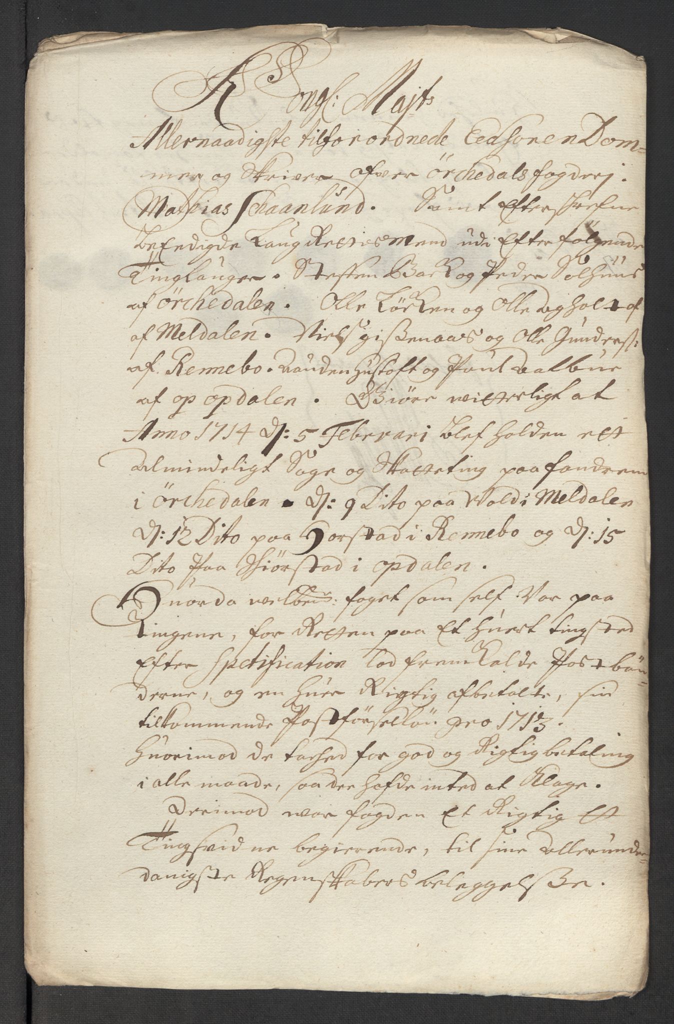 Rentekammeret inntil 1814, Reviderte regnskaper, Fogderegnskap, RA/EA-4092/R60/L3964: Fogderegnskap Orkdal og Gauldal, 1713, s. 457