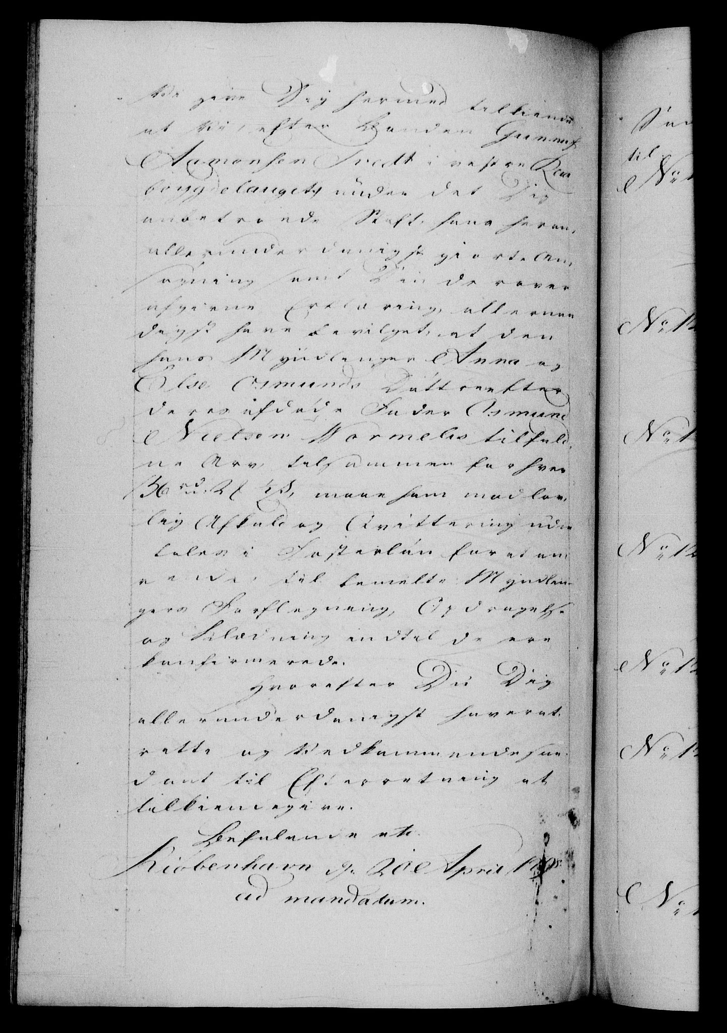 Danske Kanselli 1572-1799, AV/RA-EA-3023/F/Fc/Fca/Fcab/L0046: Norske tegnelser, 1797-1799, s. 287b
