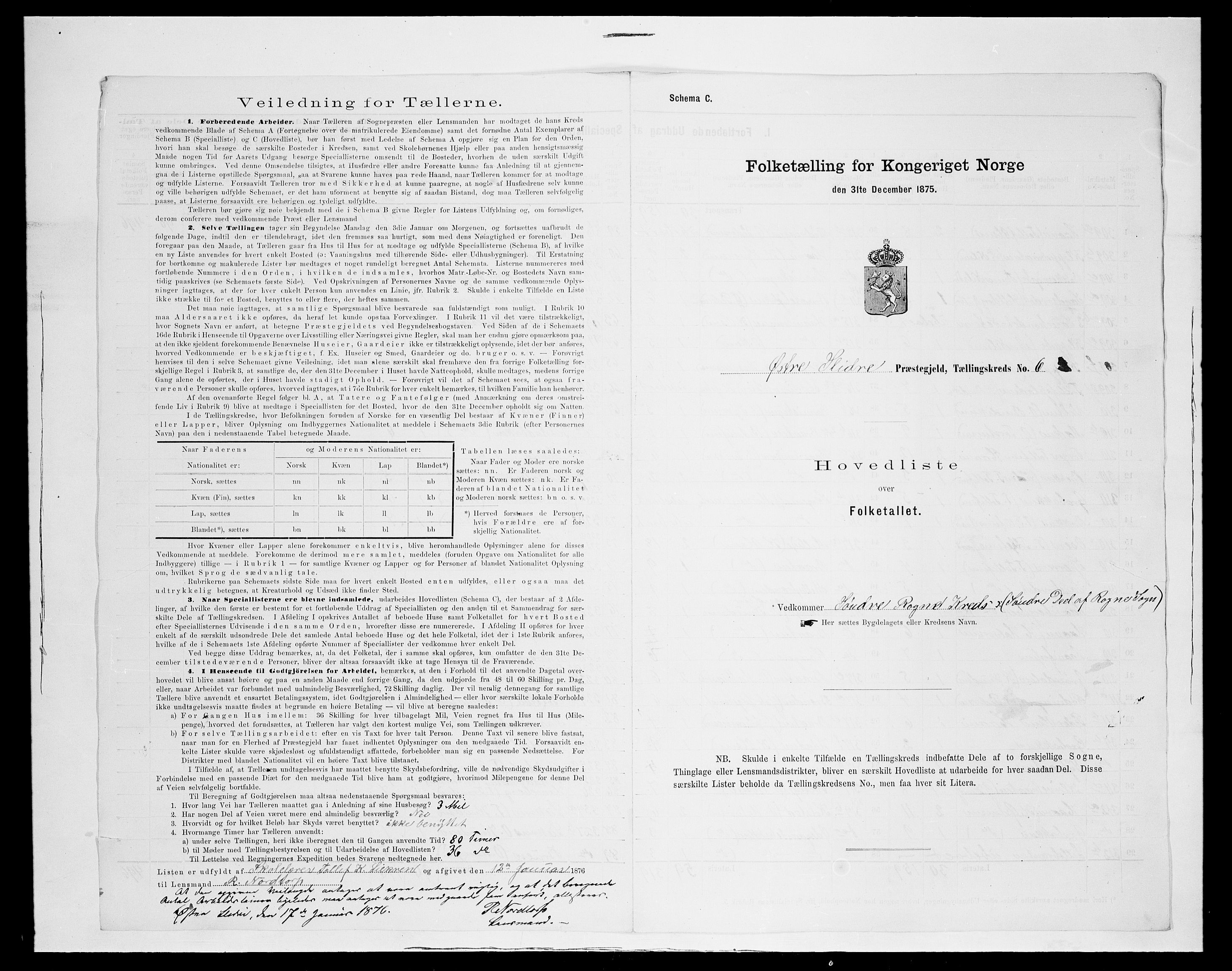 SAH, Folketelling 1875 for 0544P Øystre Slidre prestegjeld, 1875, s. 20