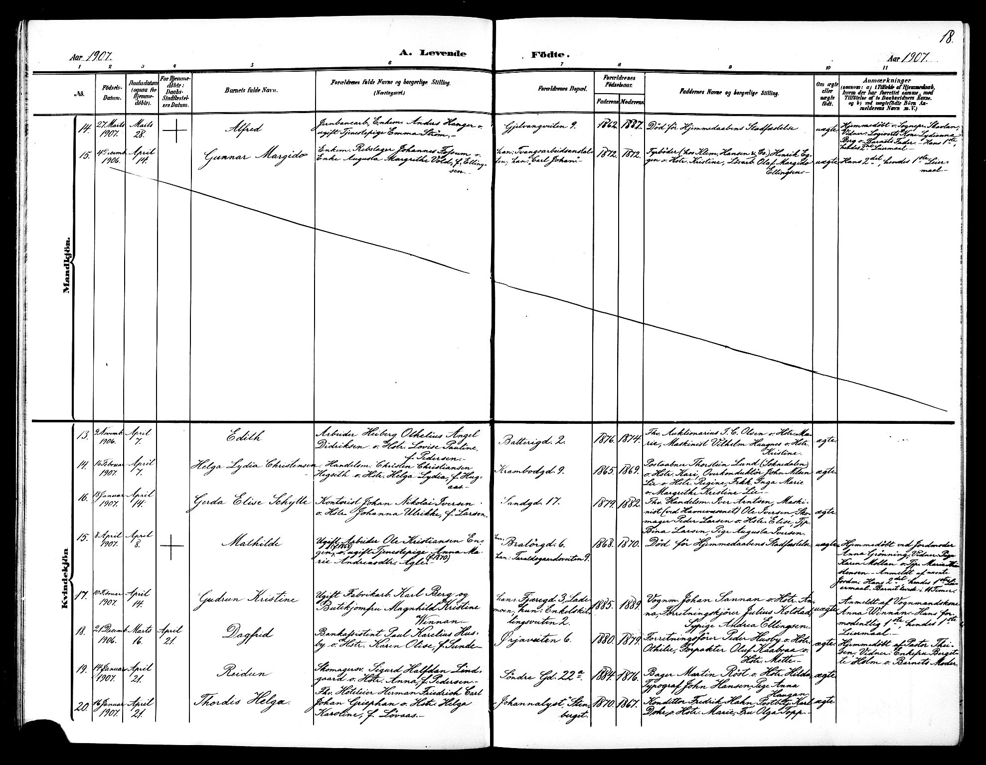 Ministerialprotokoller, klokkerbøker og fødselsregistre - Sør-Trøndelag, SAT/A-1456/602/L0146: Klokkerbok nr. 602C14, 1904-1914, s. 18