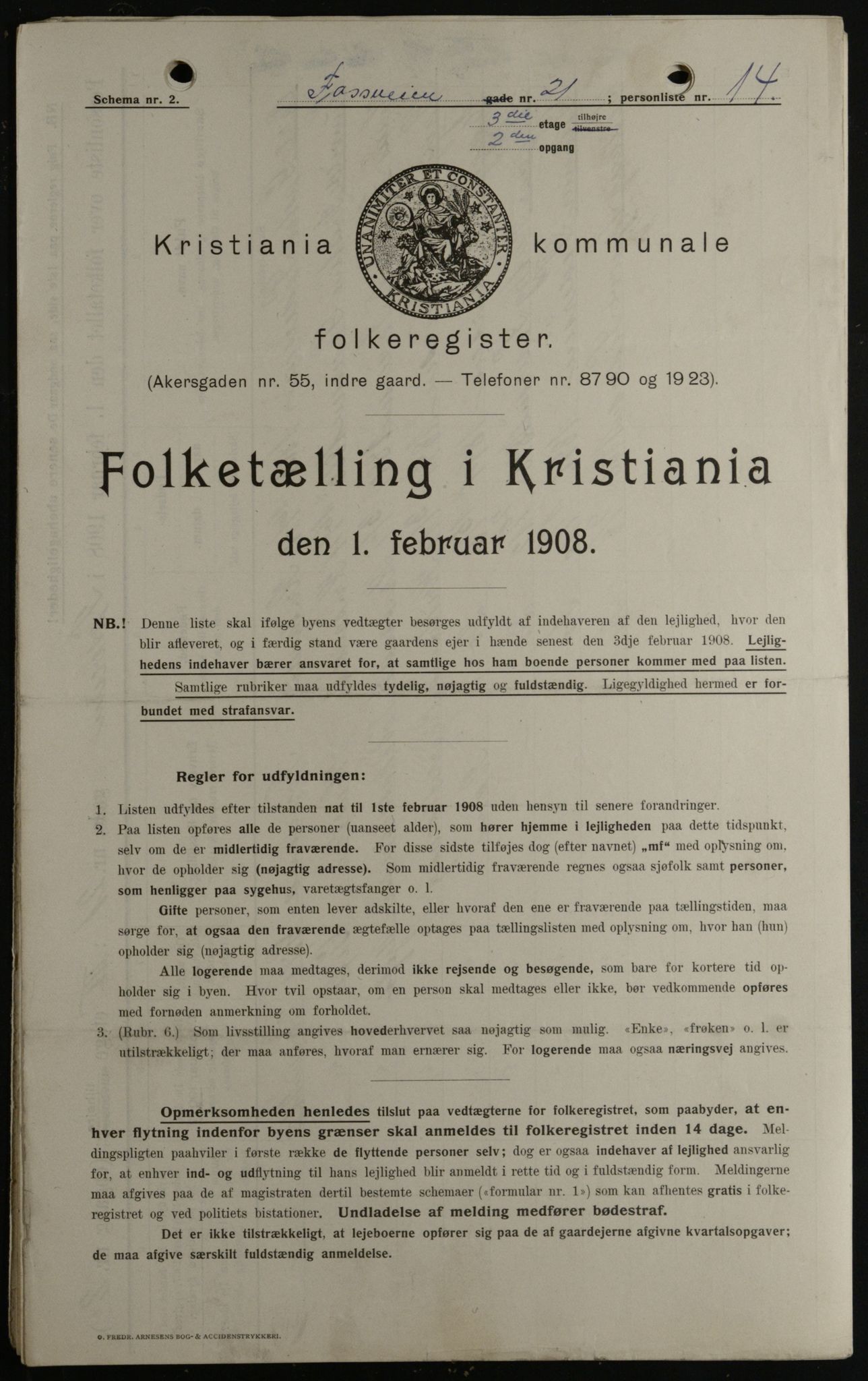 OBA, Kommunal folketelling 1.2.1908 for Kristiania kjøpstad, 1908, s. 22793