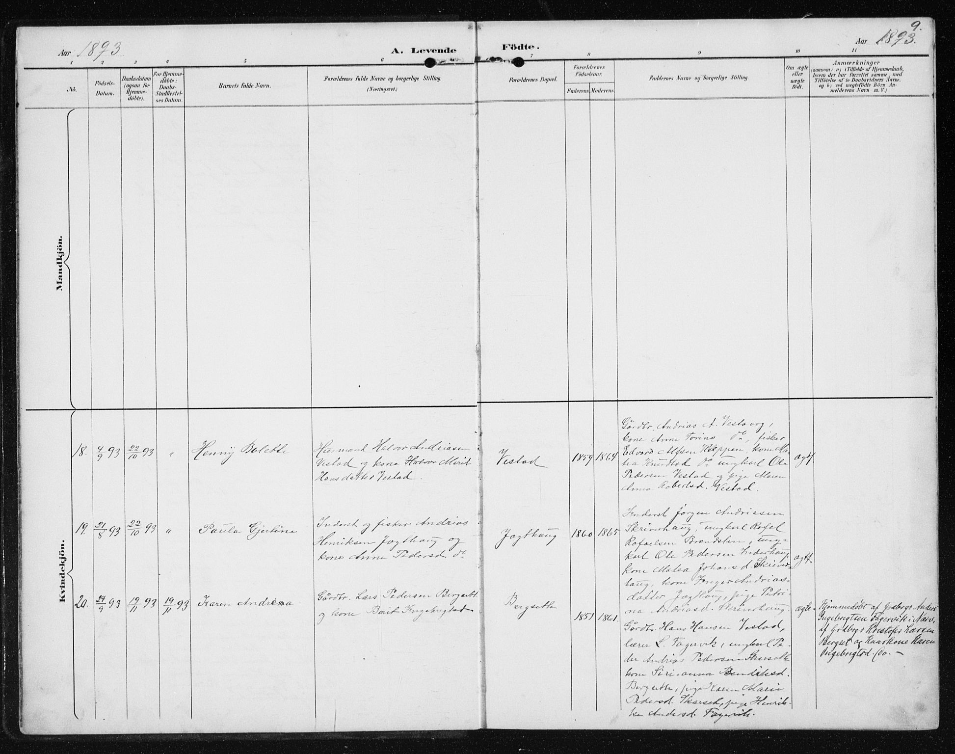 Ministerialprotokoller, klokkerbøker og fødselsregistre - Møre og Romsdal, AV/SAT-A-1454/566/L0773: Klokkerbok nr. 566C02, 1892-1909, s. 9