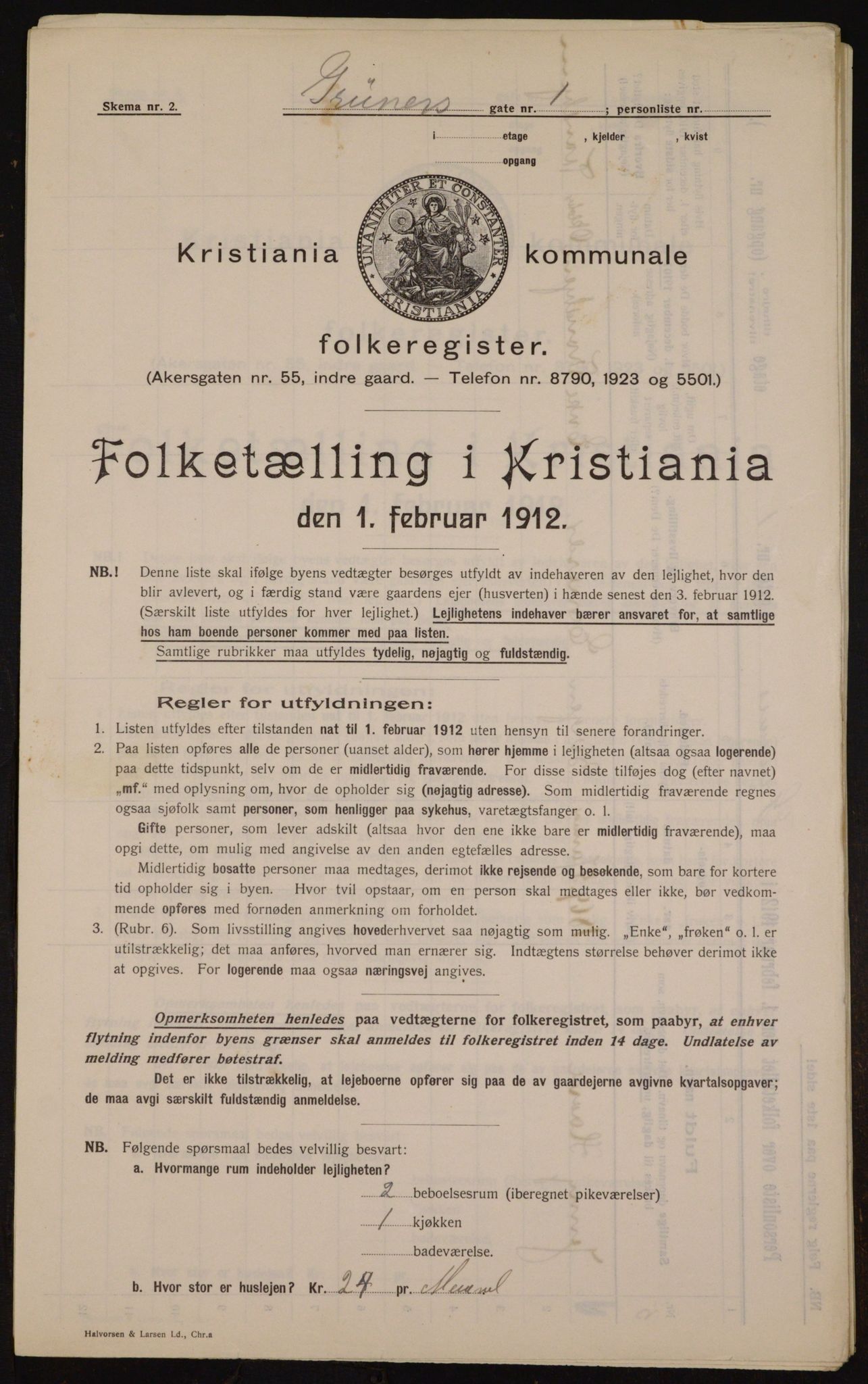 OBA, Kommunal folketelling 1.2.1912 for Kristiania, 1912, s. 30474