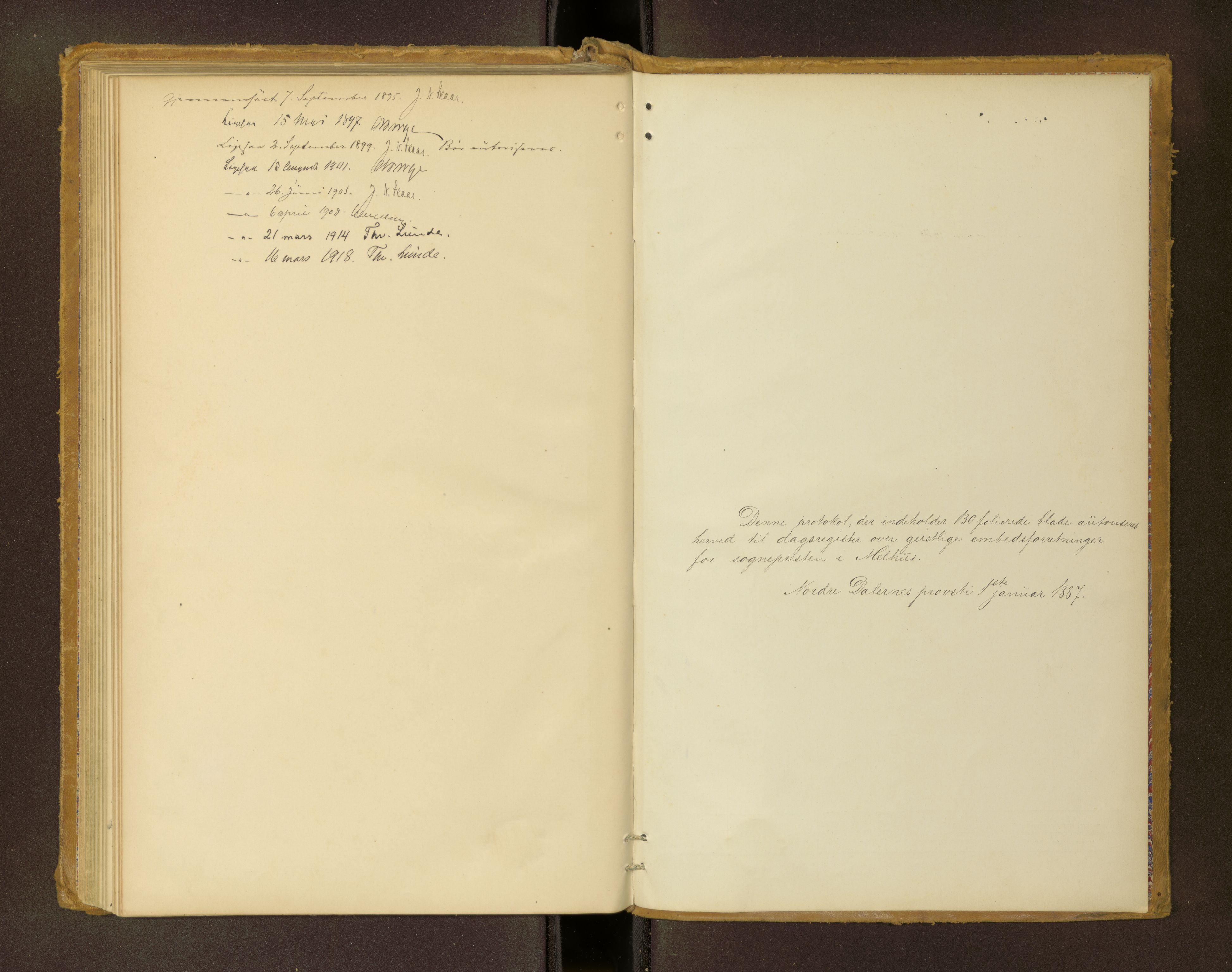 Ministerialprotokoller, klokkerbøker og fødselsregistre - Sør-Trøndelag, AV/SAT-A-1456/691/L1080: Dagsregister nr. 691---, 1887-1920