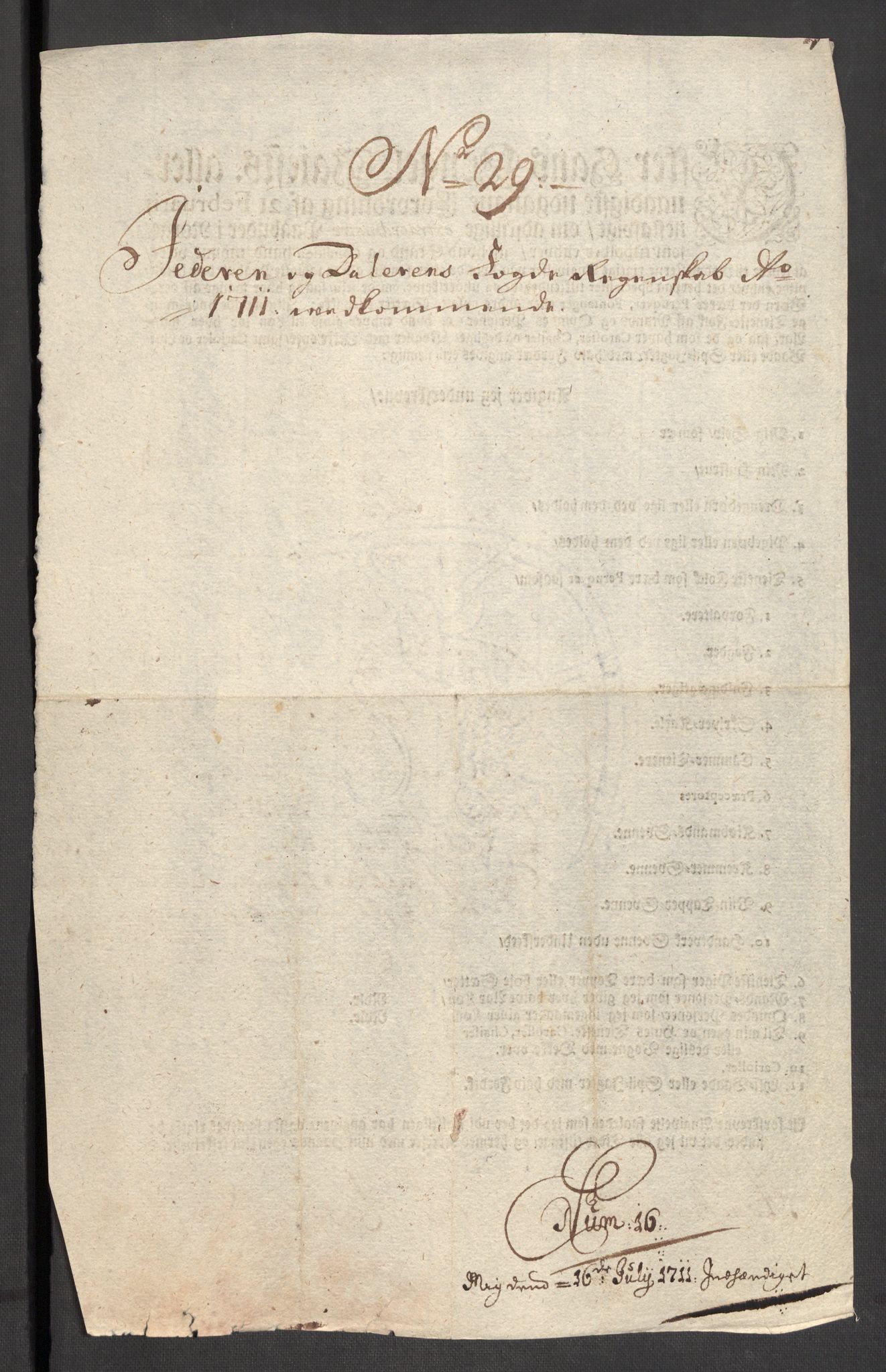 Rentekammeret inntil 1814, Reviderte regnskaper, Fogderegnskap, RA/EA-4092/R46/L2735: Fogderegnskap Jæren og Dalane, 1711, s. 377