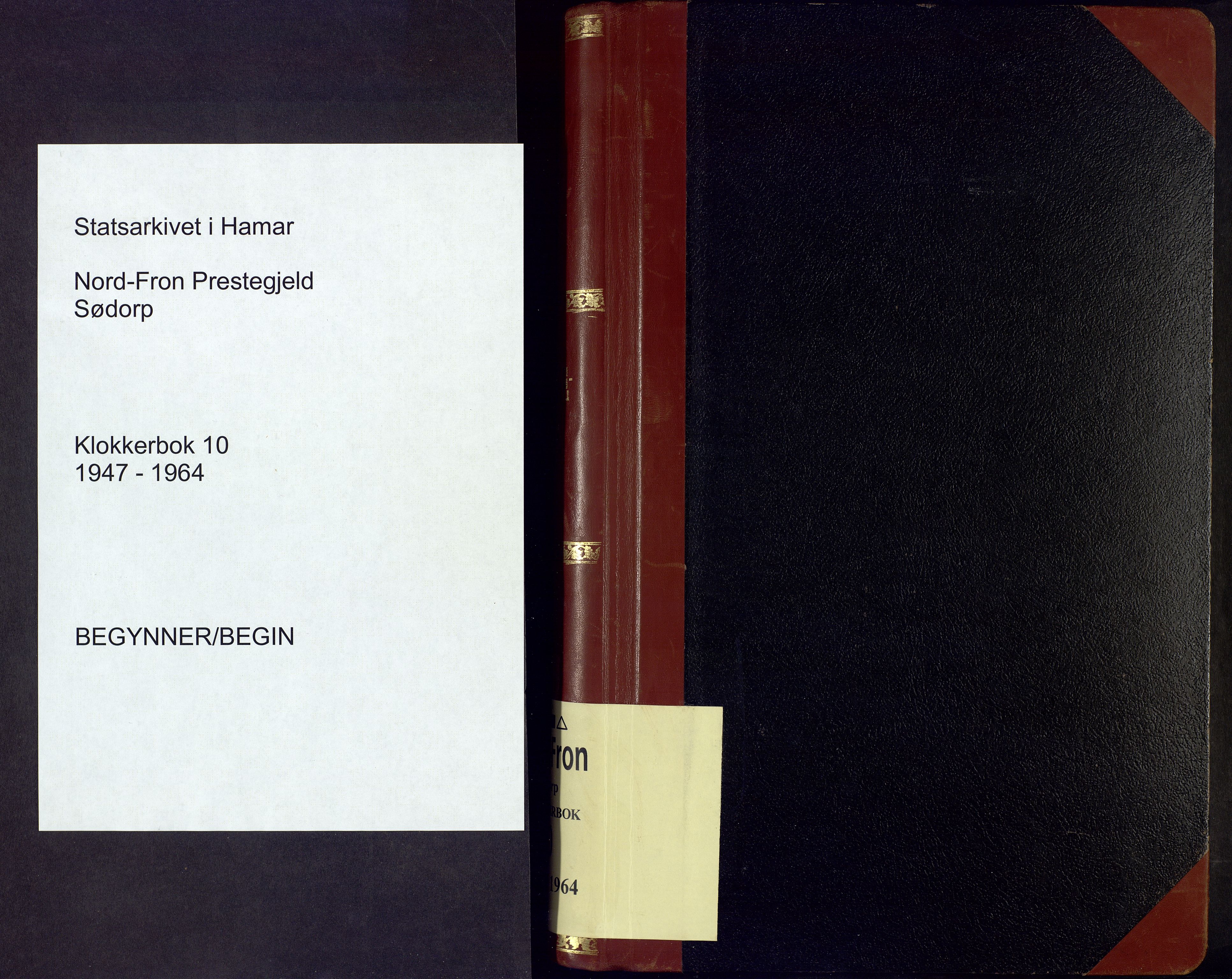 Nord-Fron prestekontor, SAH/PREST-080/H/Ha/Hab/L0010: Klokkerbok nr. 10, 1947-1964