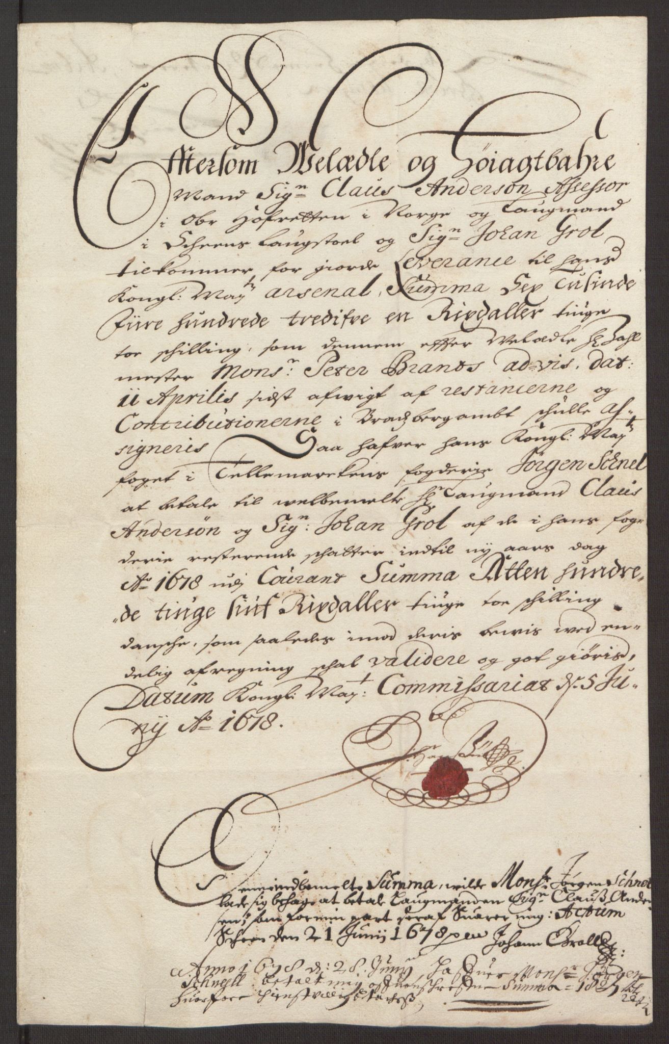 Rentekammeret inntil 1814, Reviderte regnskaper, Fogderegnskap, AV/RA-EA-4092/R35/L2069: Fogderegnskap Øvre og Nedre Telemark, 1678, s. 246