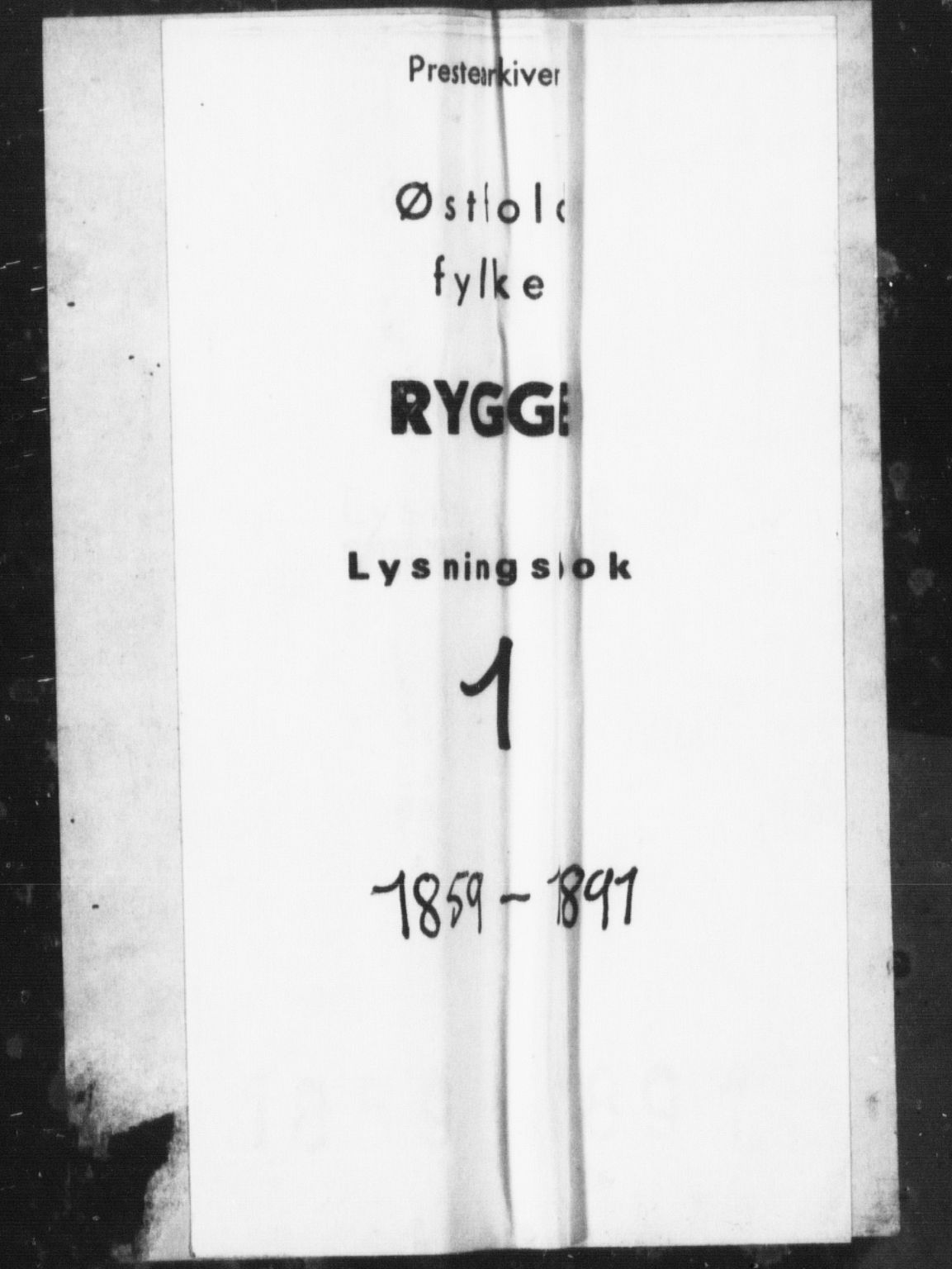 Rygge prestekontor Kirkebøker, AV/SAO-A-10084b/H/Ha/L0001: Lysningsprotokoll nr. 1, 1859-1891