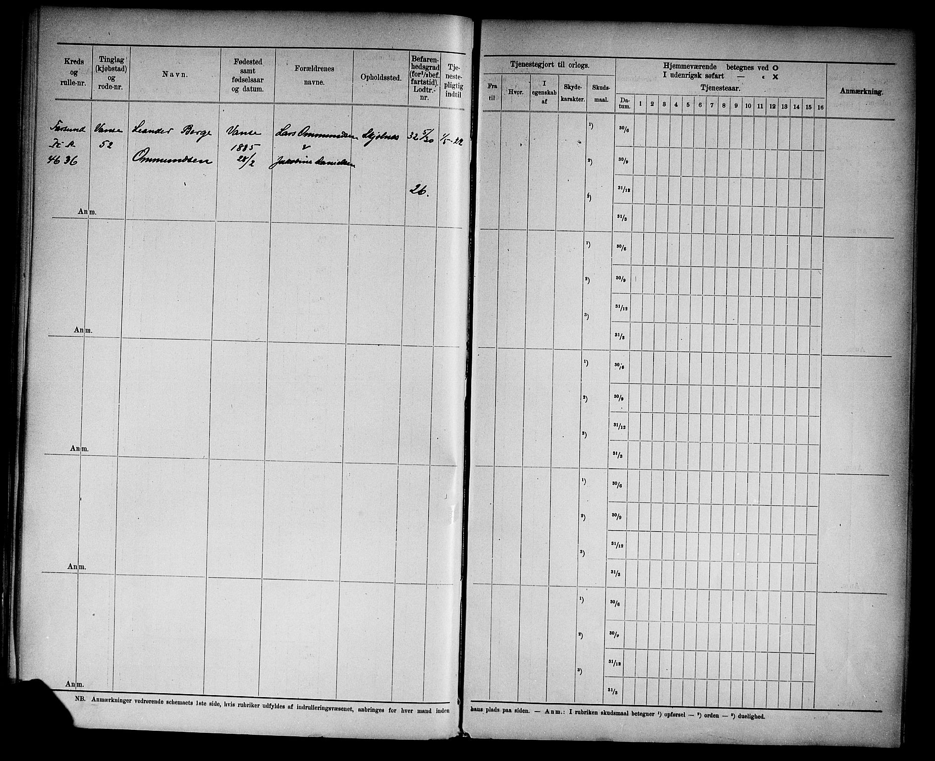 Kristiansand mønstringskrets, AV/SAK-2031-0015/F/Fd/L0008: Rulle sjøvernepliktige, C-8, 1906, s. 37