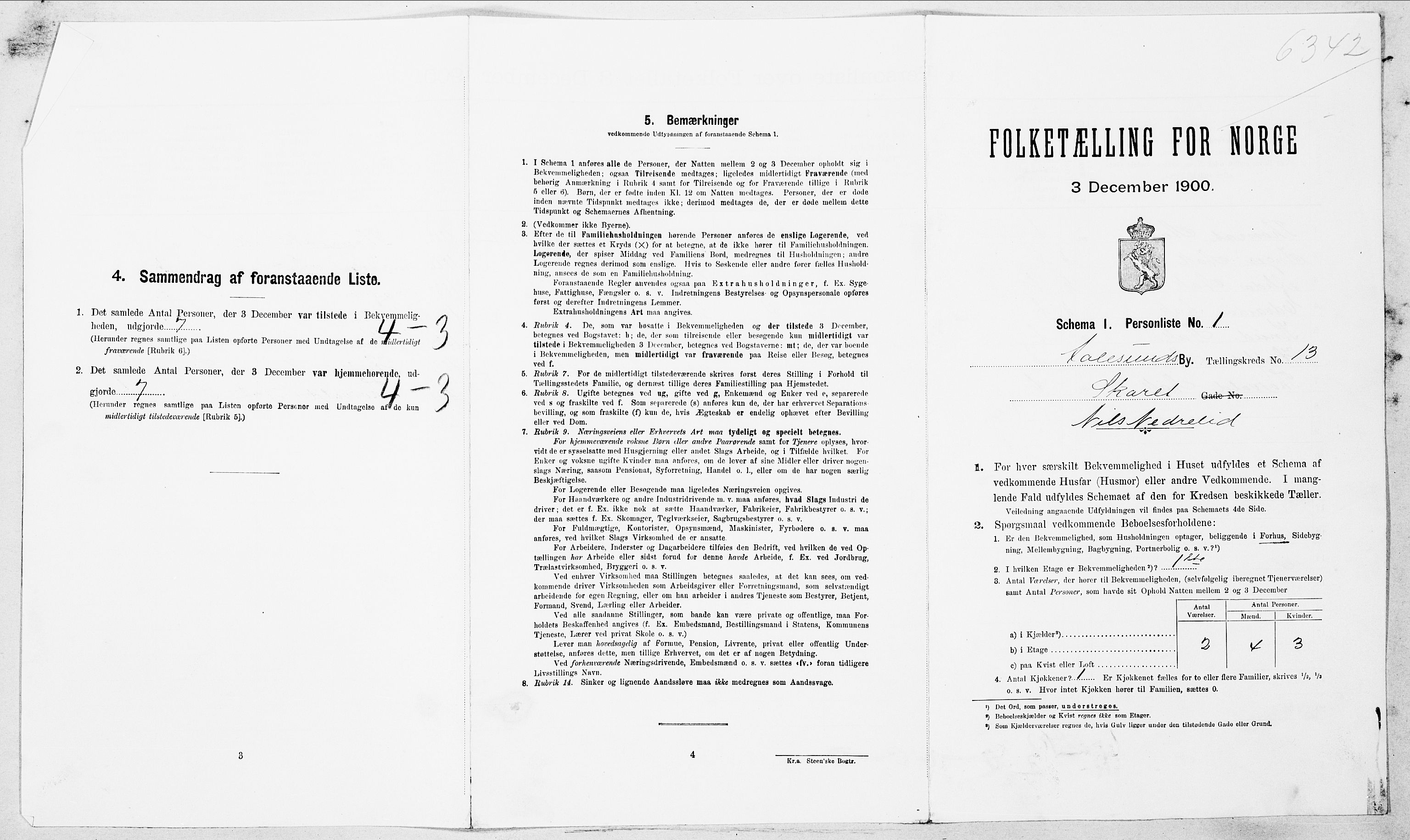 SAT, Folketelling 1900 for 1501 Ålesund kjøpstad, 1900, s. 3170