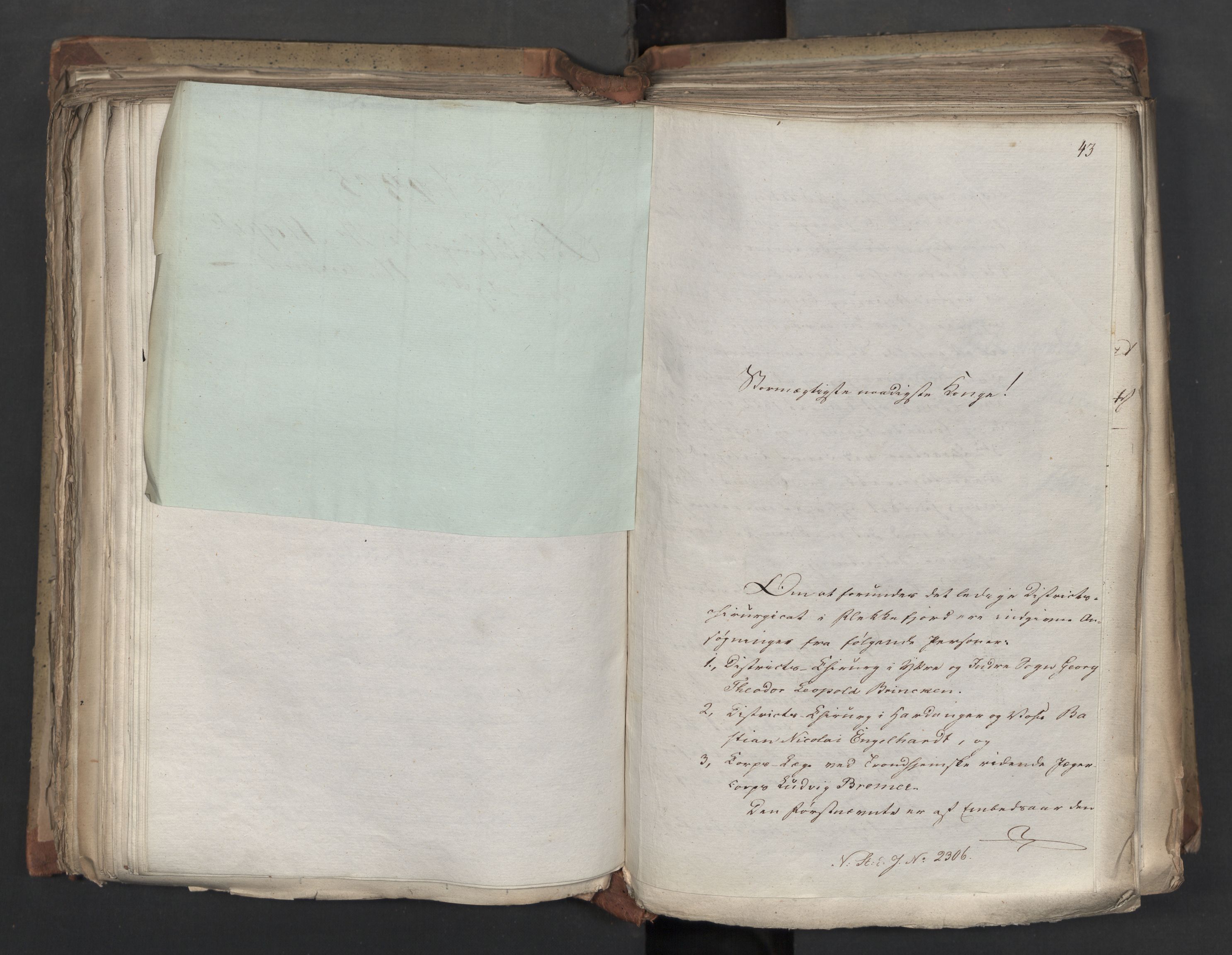 Statsrådsavdelingen i Stockholm, AV/RA-S-1003/D/Da/L0041: Regjeringsinnstillinger nr. 2204-2466, 1825, s. 306