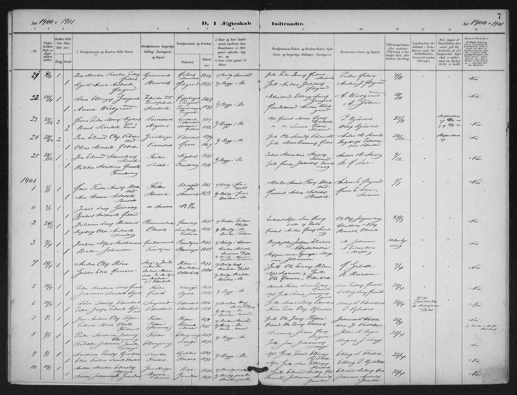 Ministerialprotokoller, klokkerbøker og fødselsregistre - Møre og Romsdal, SAT/A-1454/569/L0821: Ministerialbok nr. 569A07, 1897-1907, s. 7