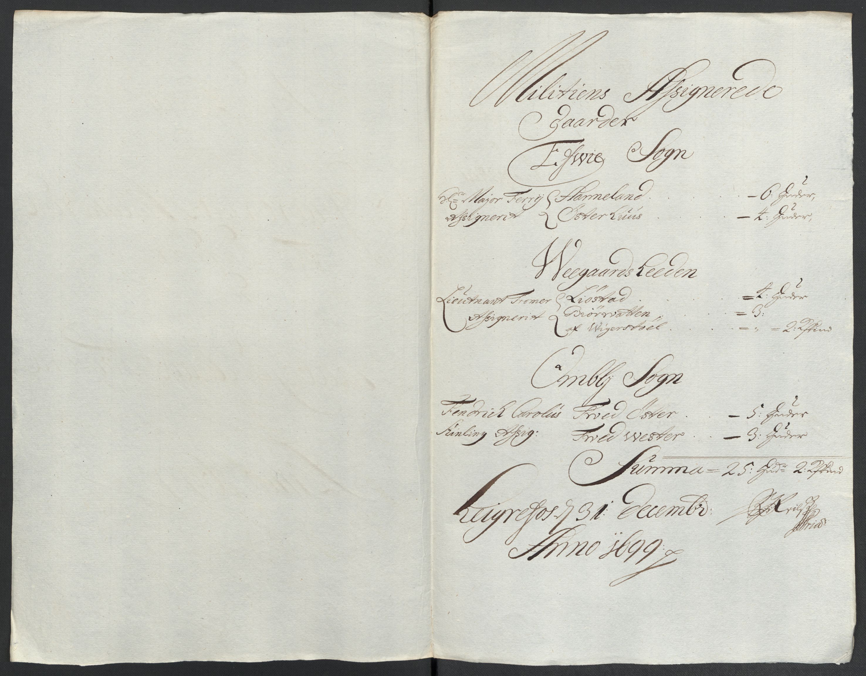 Rentekammeret inntil 1814, Reviderte regnskaper, Fogderegnskap, RA/EA-4092/R40/L2445: Fogderegnskap Råbyggelag, 1697-1699, s. 261
