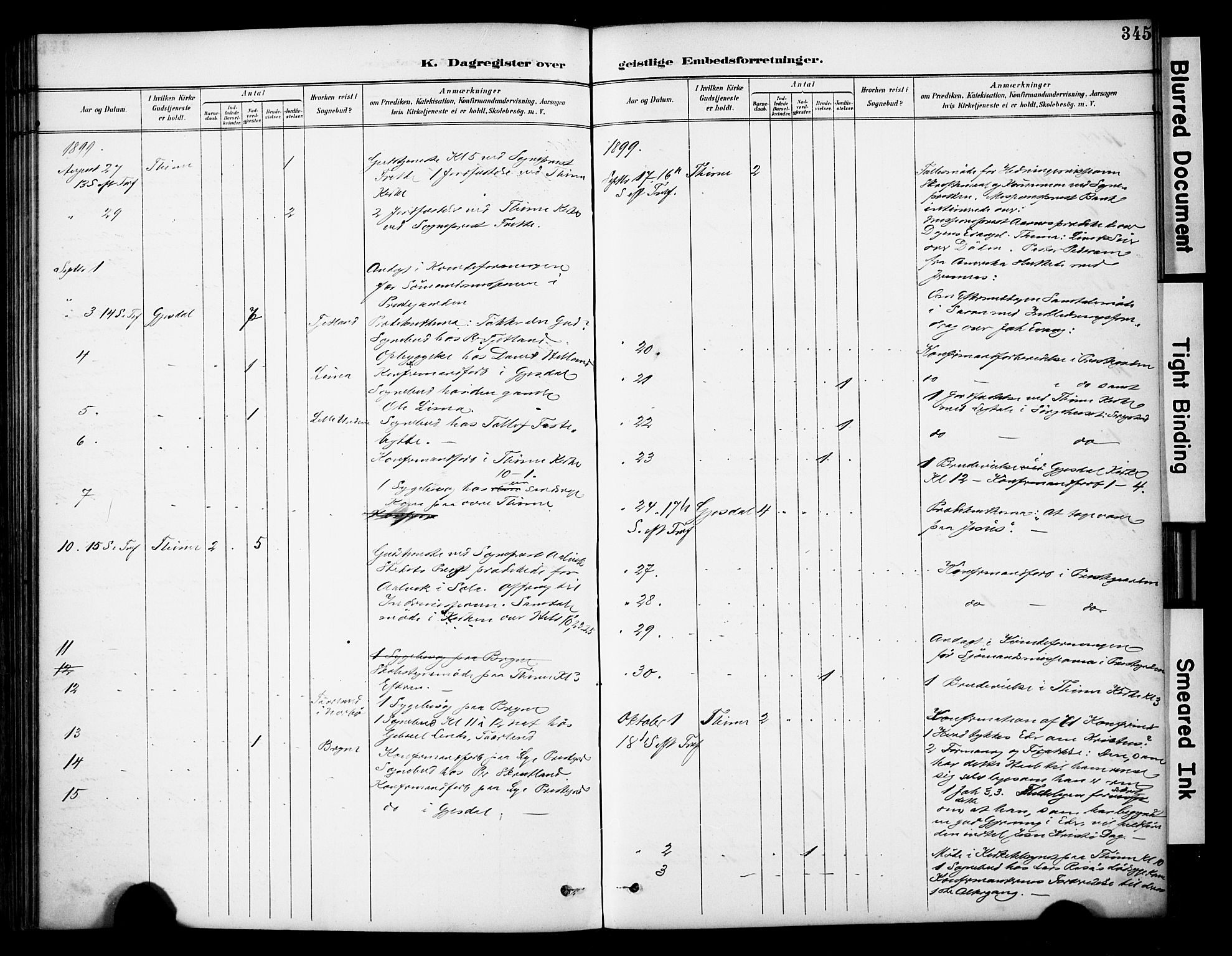 Lye sokneprestkontor, AV/SAST-A-101794/001/30BA/L0011: Ministerialbok nr. A 9, 1893-1903, s. 345