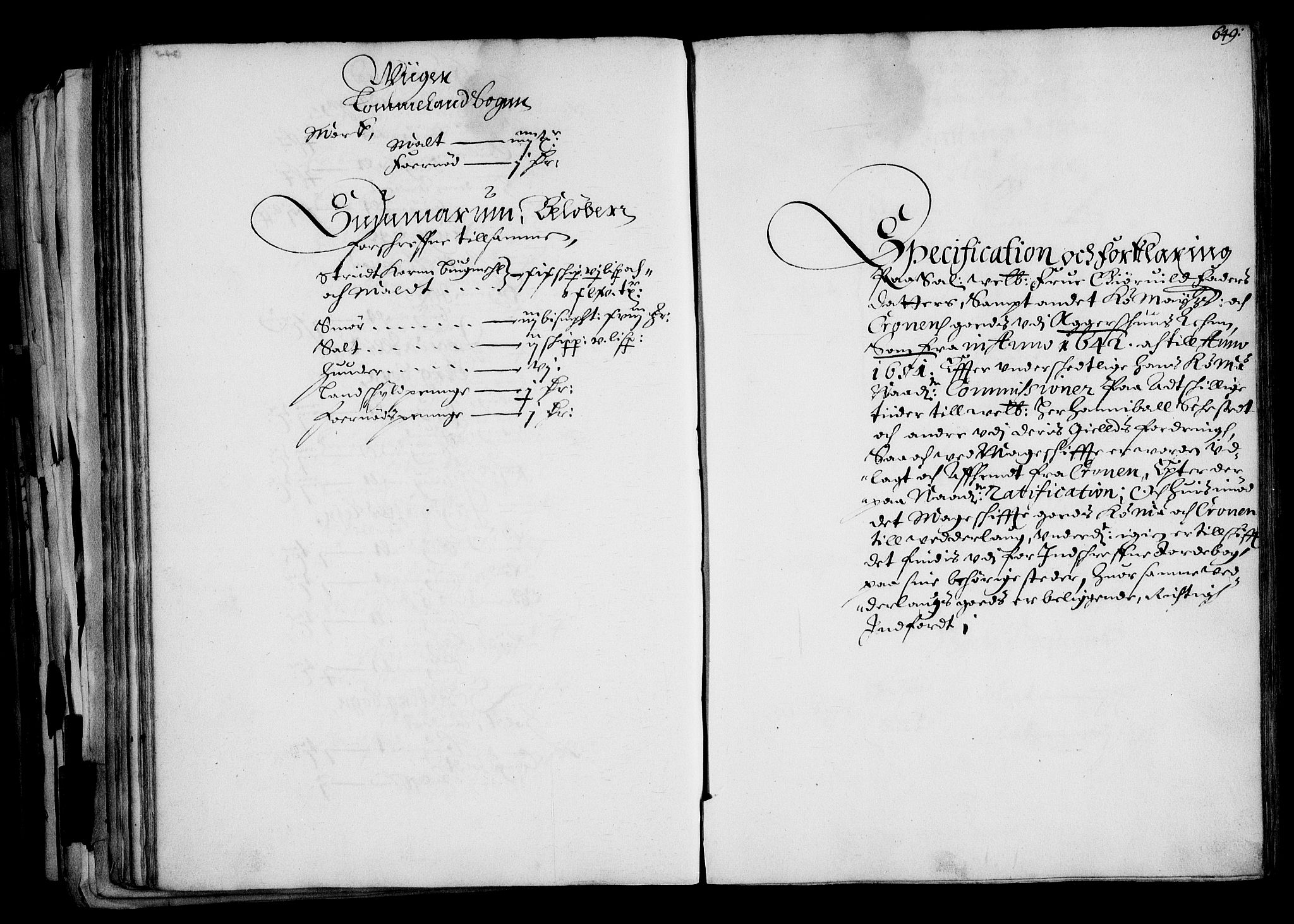 Rentekammeret inntil 1814, Realistisk ordnet avdeling, RA/EA-4070/N/Na/L0001: [XI f]: Akershus stifts jordebok, 1652, s. 648b-649a