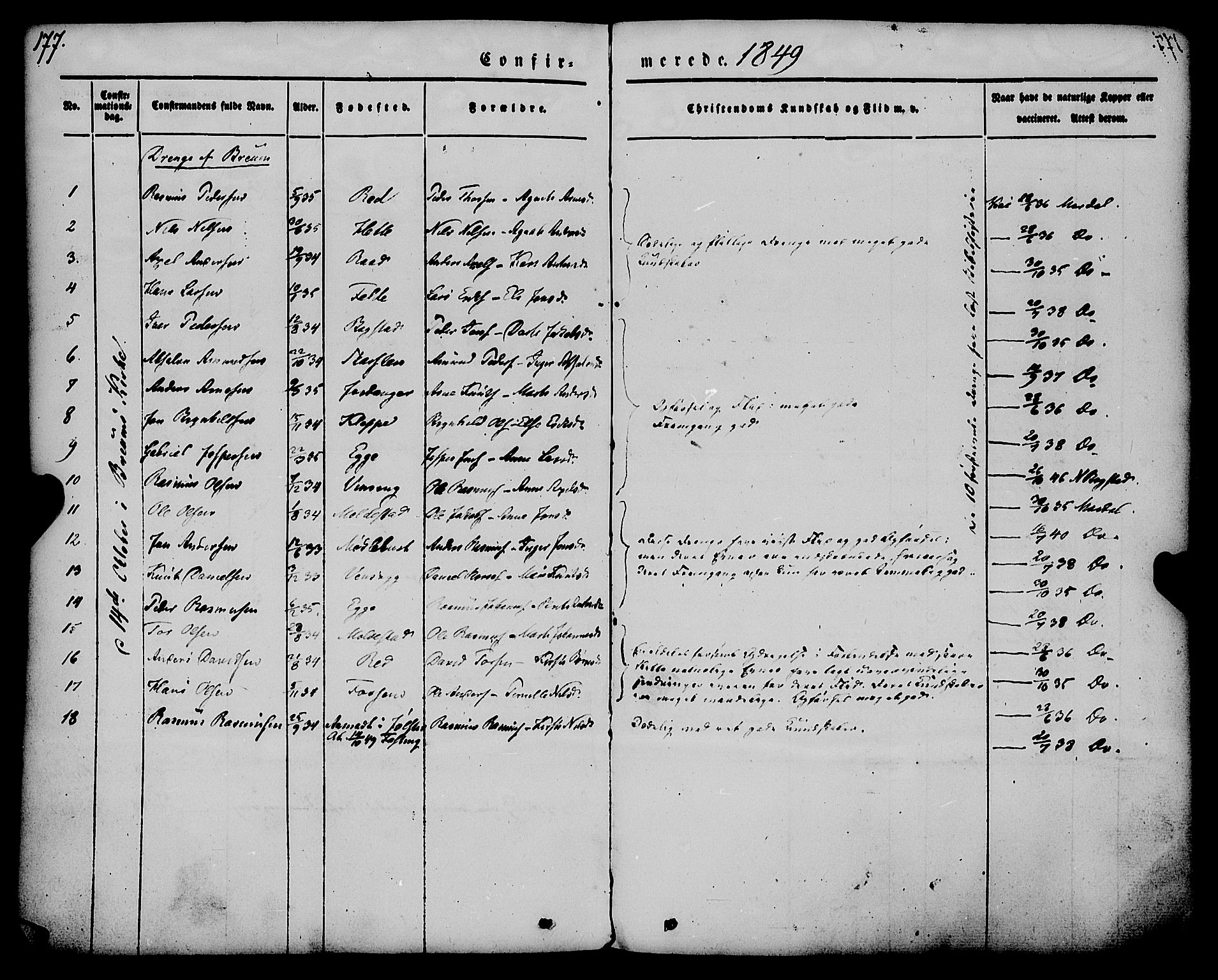 Gloppen sokneprestembete, AV/SAB-A-80101/H/Haa/Haaa/L0008: Ministerialbok nr. A 8, 1837-1855, s. 177