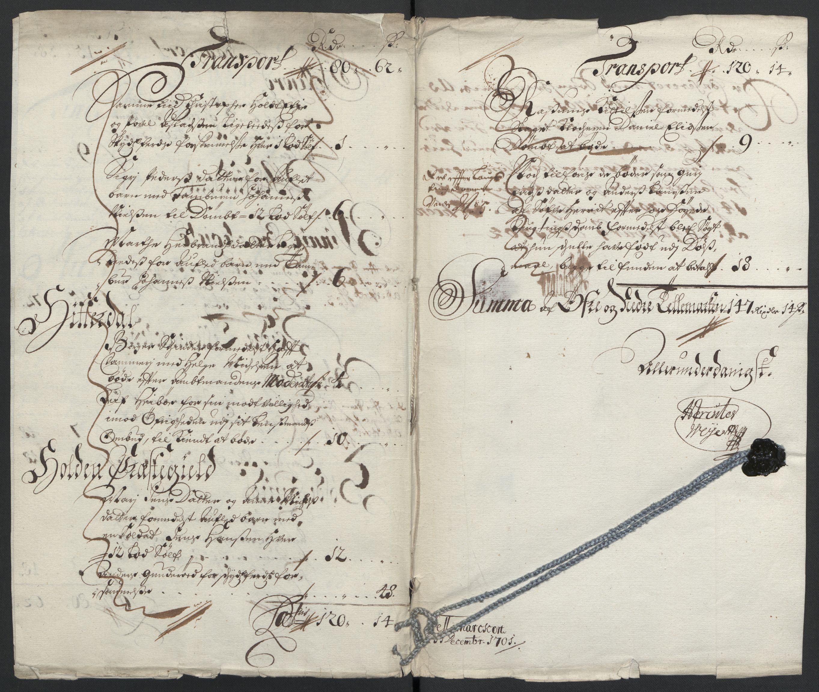 Rentekammeret inntil 1814, Reviderte regnskaper, Fogderegnskap, AV/RA-EA-4092/R36/L2105: Fogderegnskap Øvre og Nedre Telemark og Bamble, 1701, s. 42