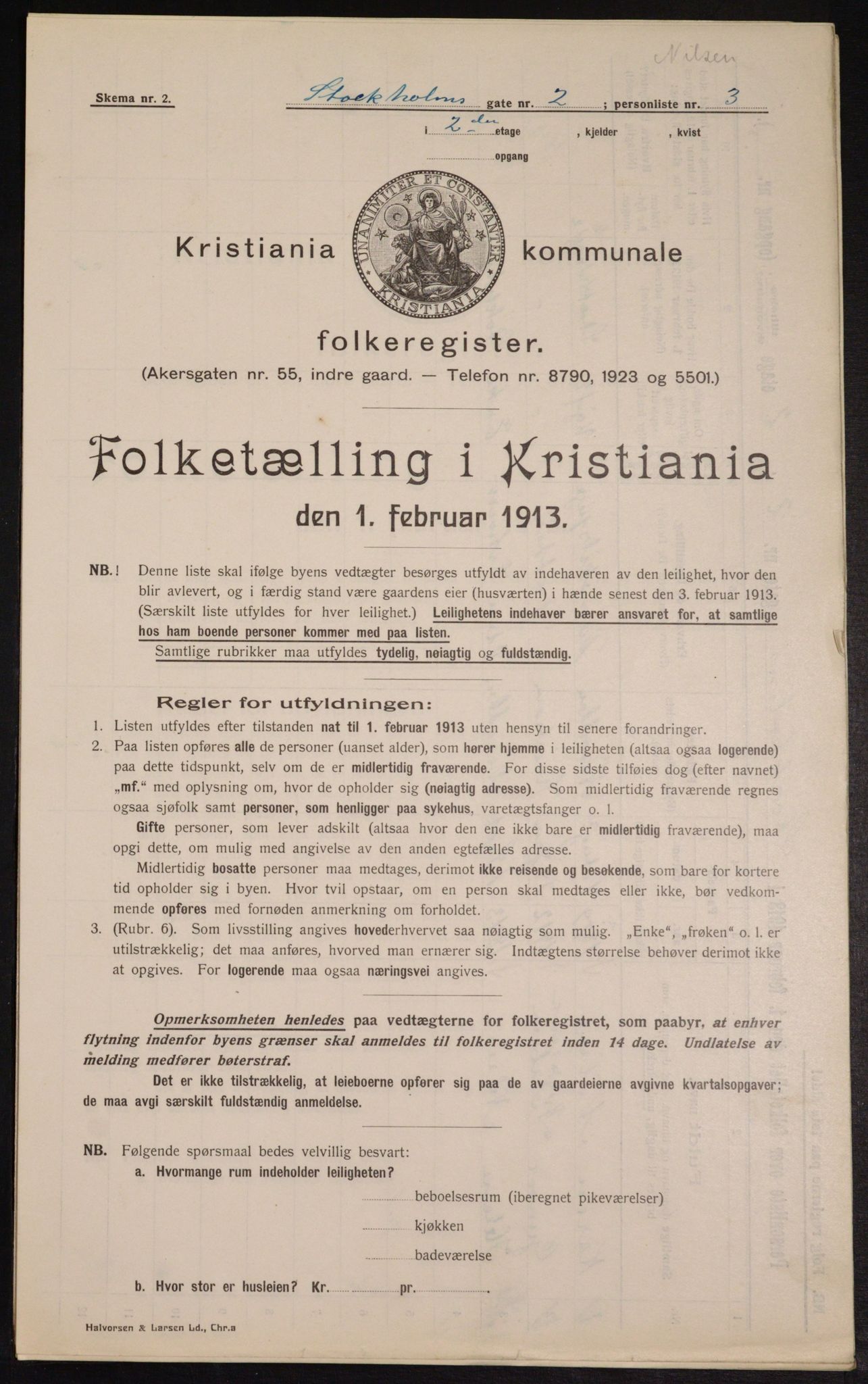 OBA, Kommunal folketelling 1.2.1913 for Kristiania, 1913, s. 102436