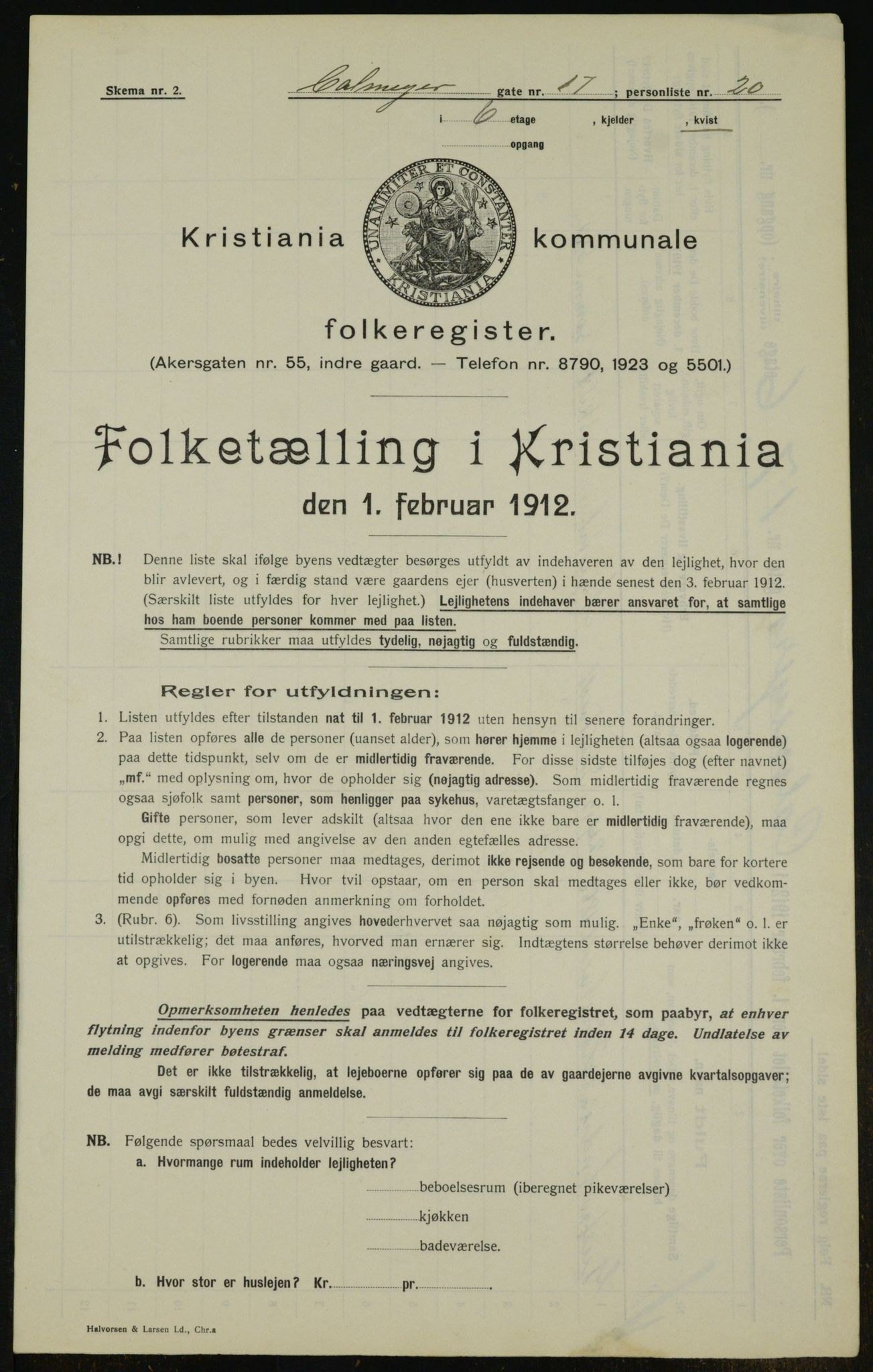 OBA, Kommunal folketelling 1.2.1912 for Kristiania, 1912, s. 11426