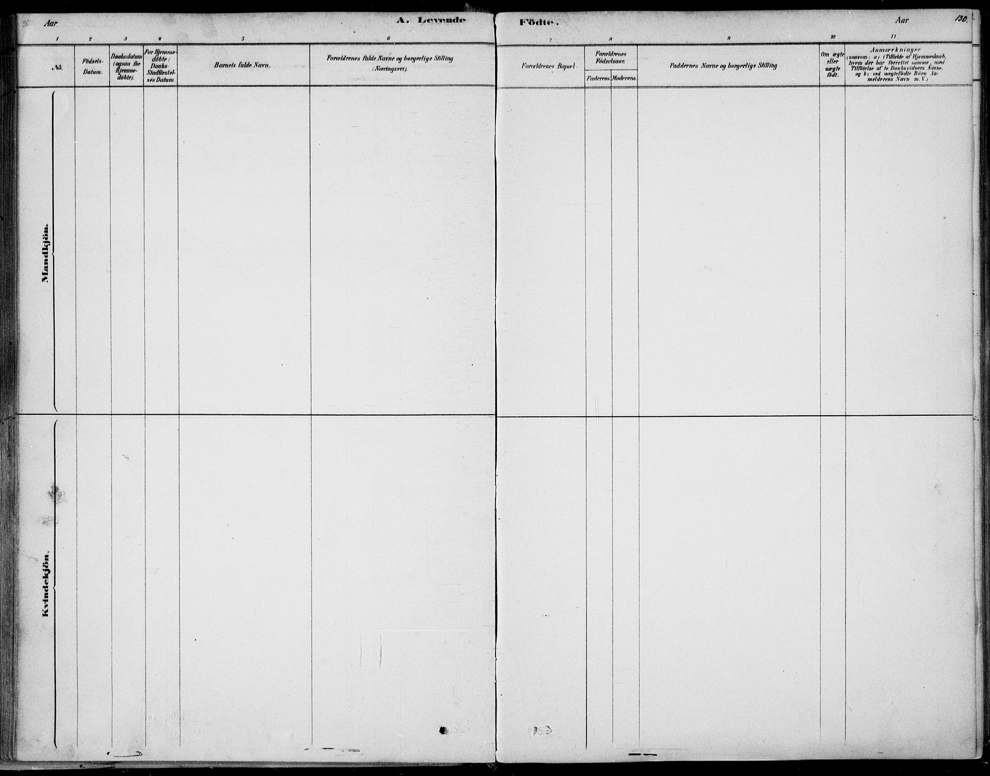 Sem kirkebøker, SAKO/A-5/F/Fb/L0004: Ministerialbok nr. II 4, 1878-1891, s. 130