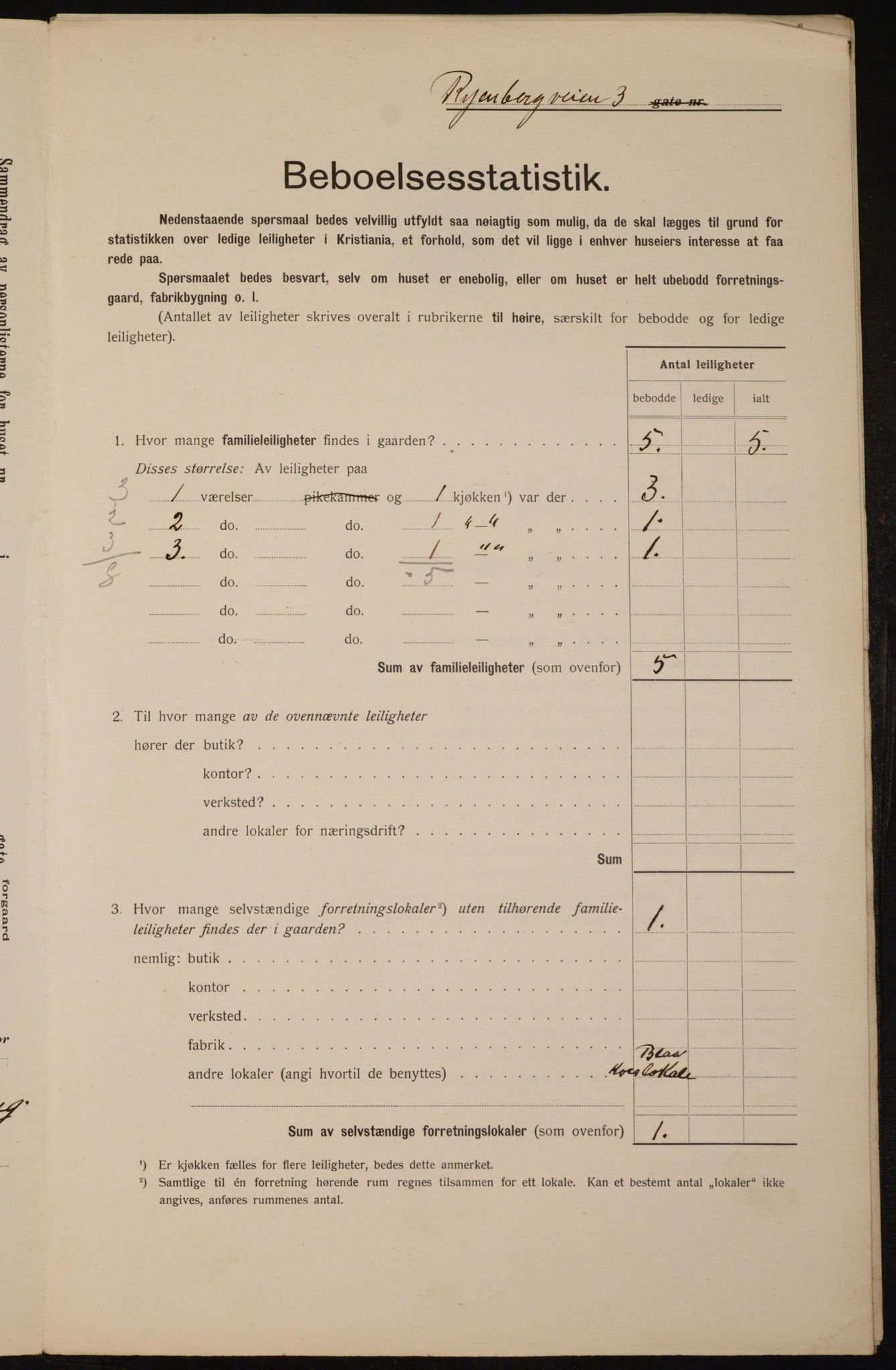 OBA, Kommunal folketelling 1.2.1912 for Kristiania, 1912, s. 85842