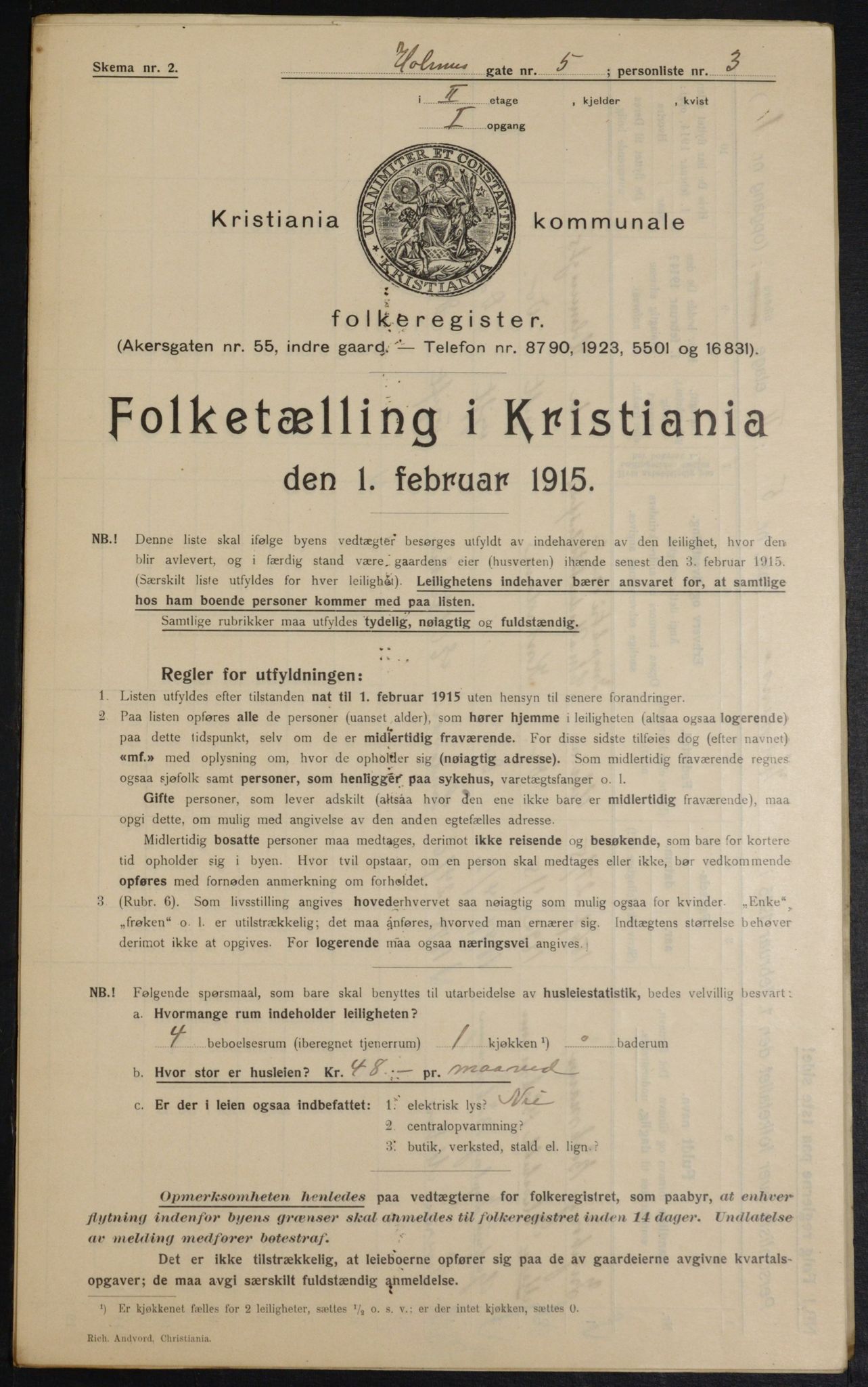 OBA, Kommunal folketelling 1.2.1915 for Kristiania, 1915, s. 40430