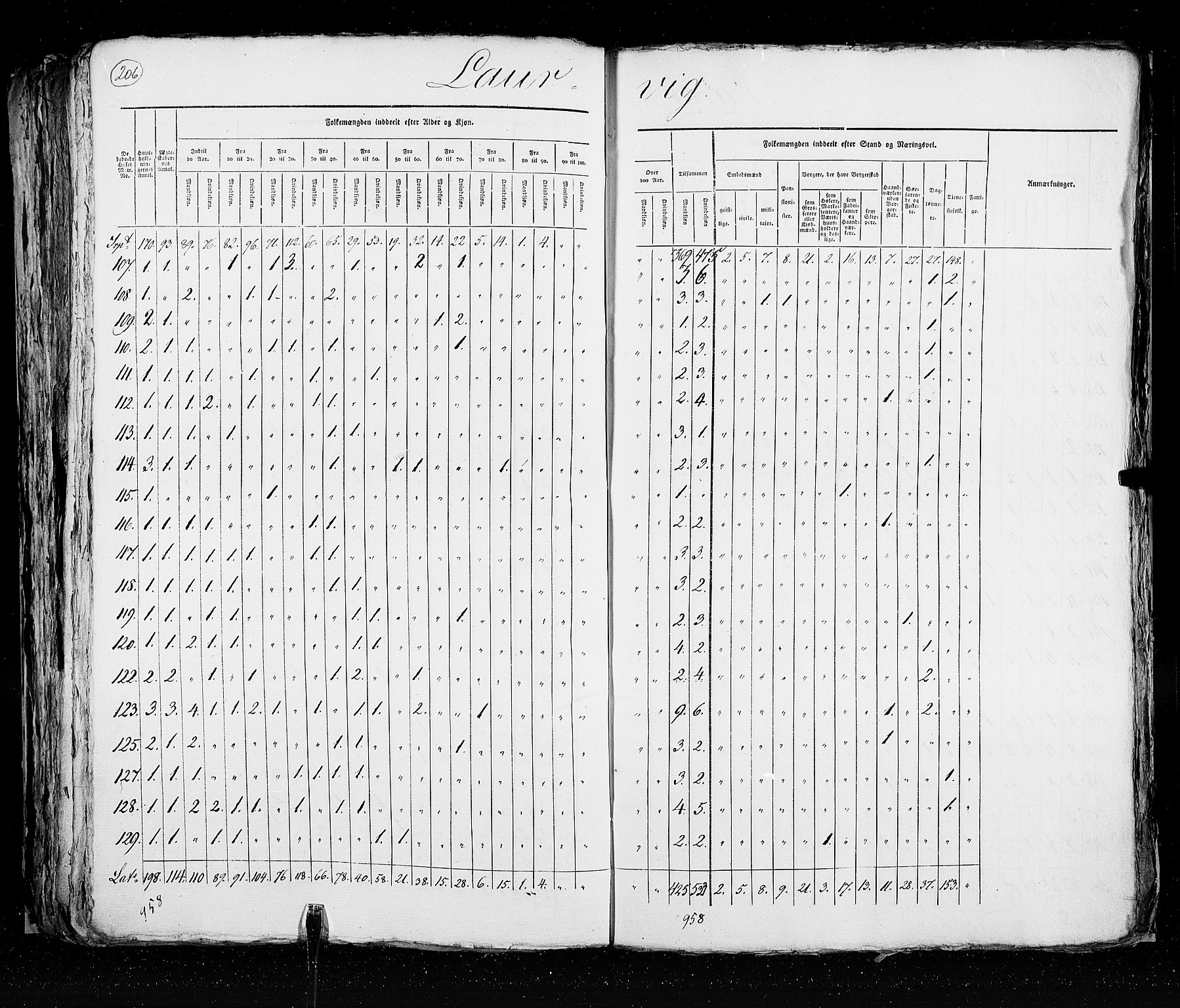 RA, Folketellingen 1825, bind 20: Kjøpsteder og ladesteder: Fredrikshald-Kragerø, 1825, s. 206