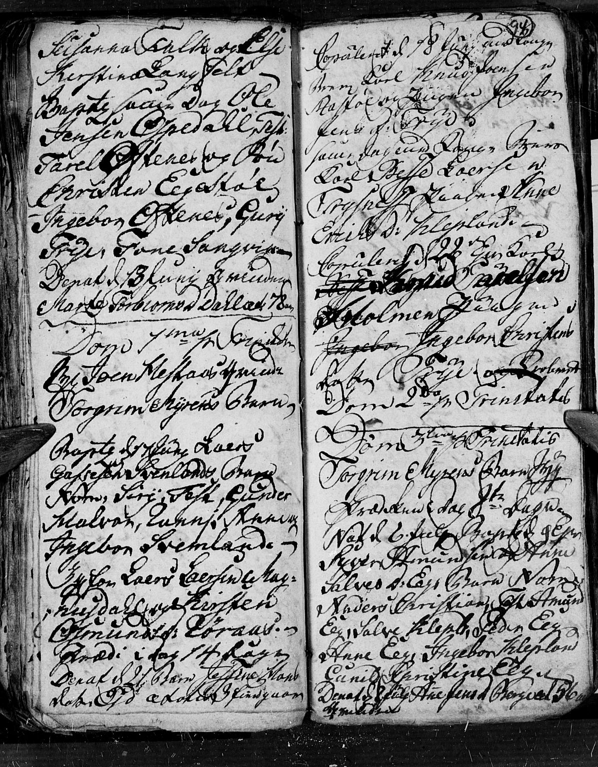 Søgne sokneprestkontor, AV/SAK-1111-0037/F/Fb/Fbb/L0001: Klokkerbok nr. B 1, 1779-1802, s. 94